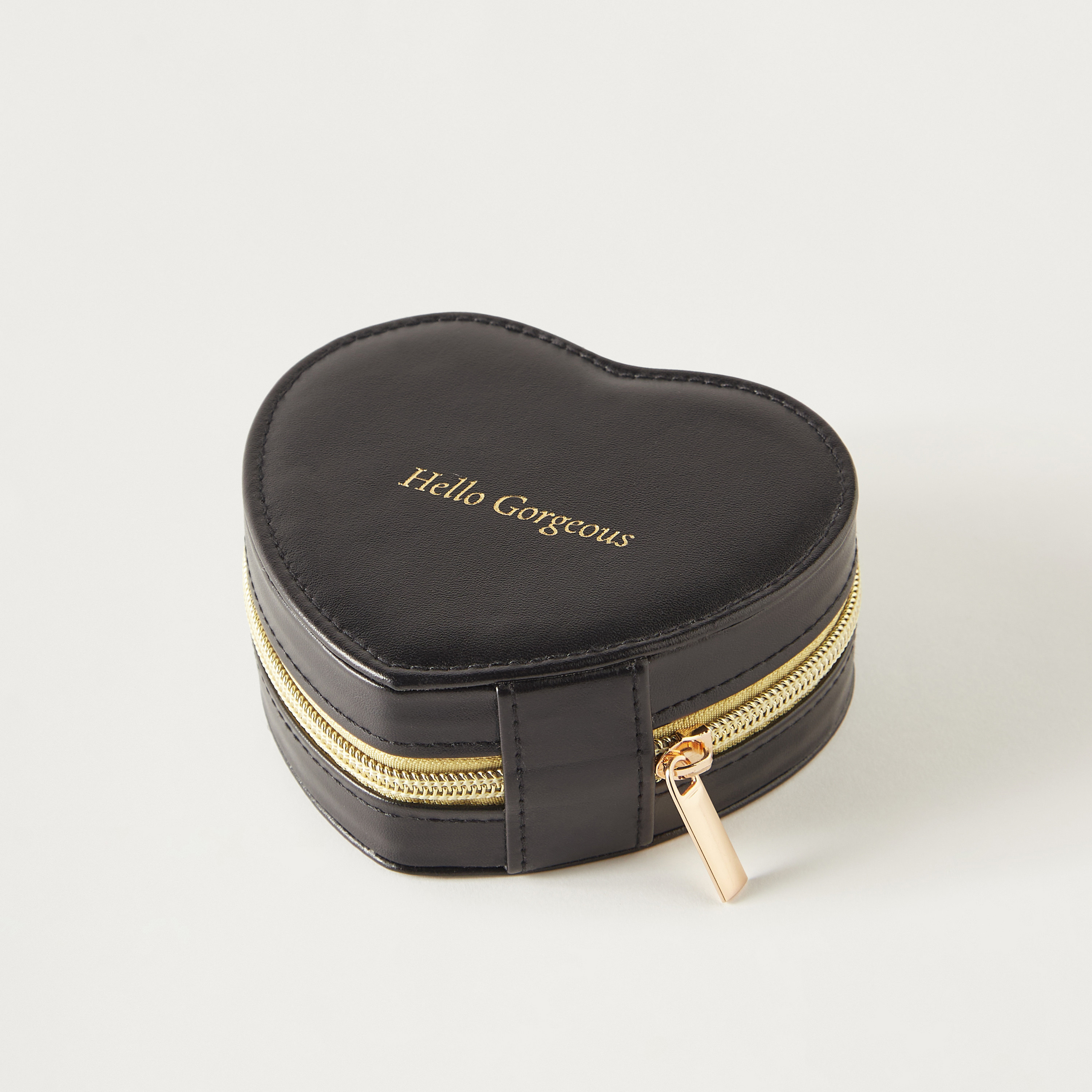 Syloon Heart-Shaped 3-Compartment Jewellery Organizer with Zip Closure - 12x11x5 cms-women-watchesandjewellery-jewellery-storage-image-1