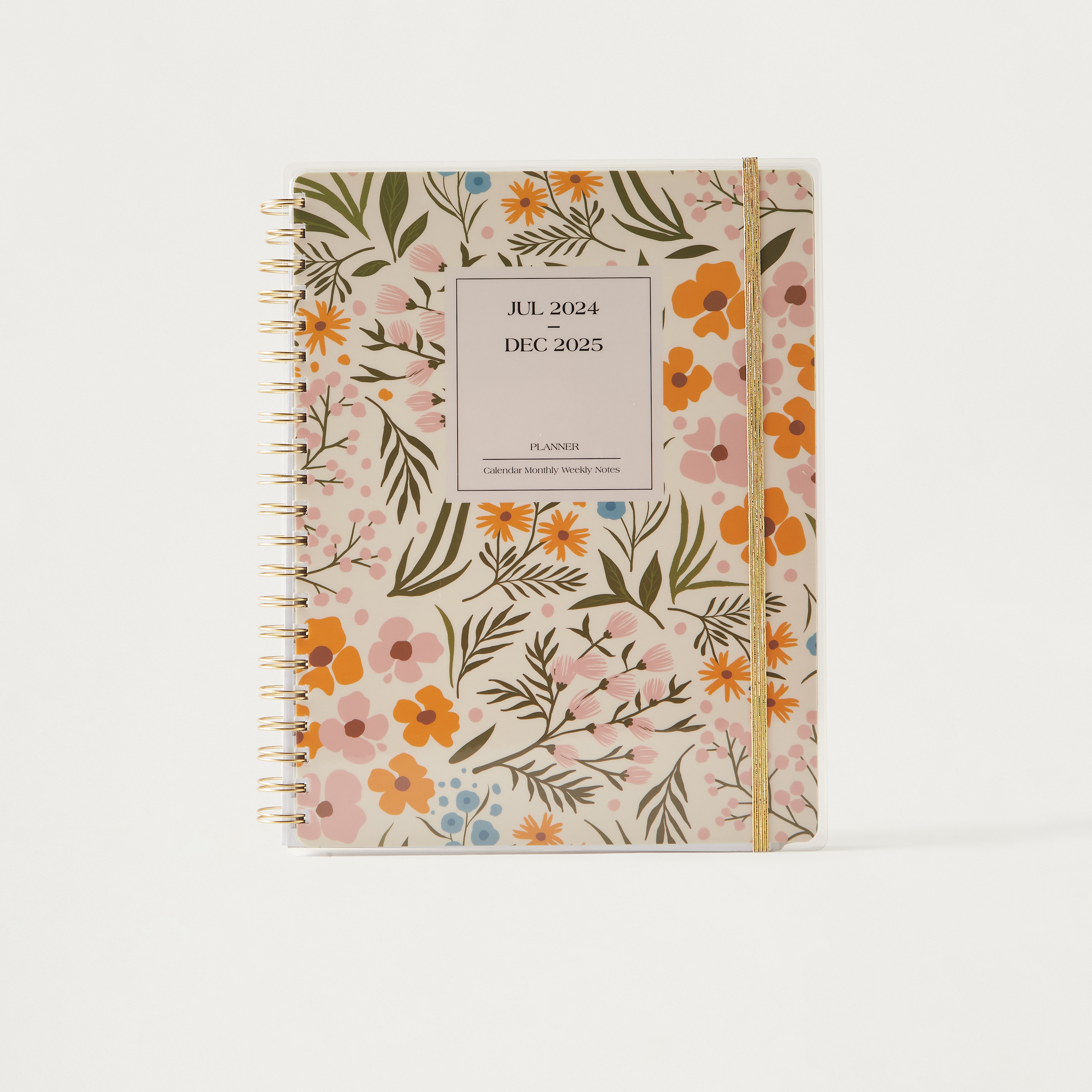 Syloon Floral Print A4 Monthly Planner Spiral Notebook-school-stationery-notebooks-image-1