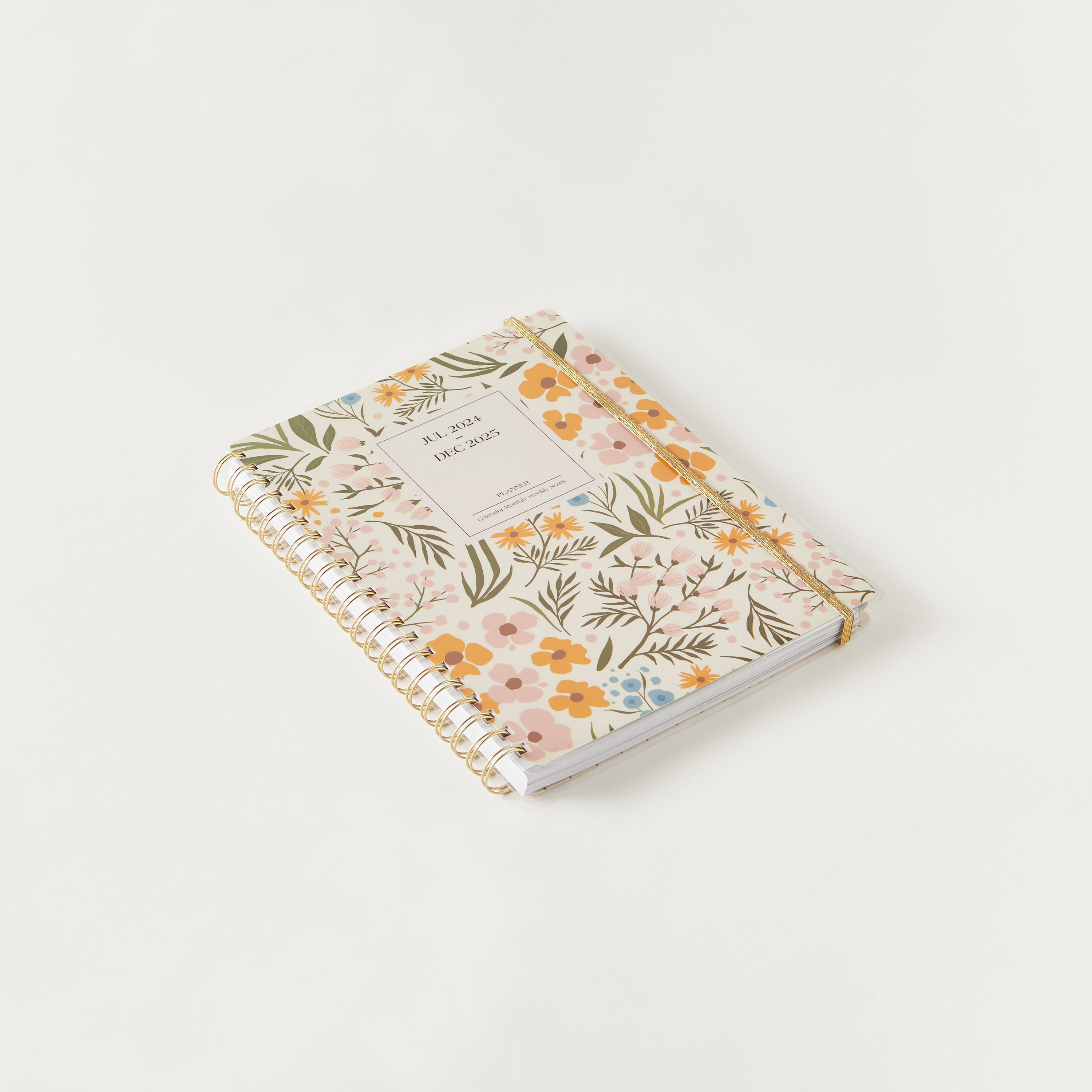 Syloon Floral Print A4 Monthly Planner Spiral Notebook-school-stationery-notebooks-image-2