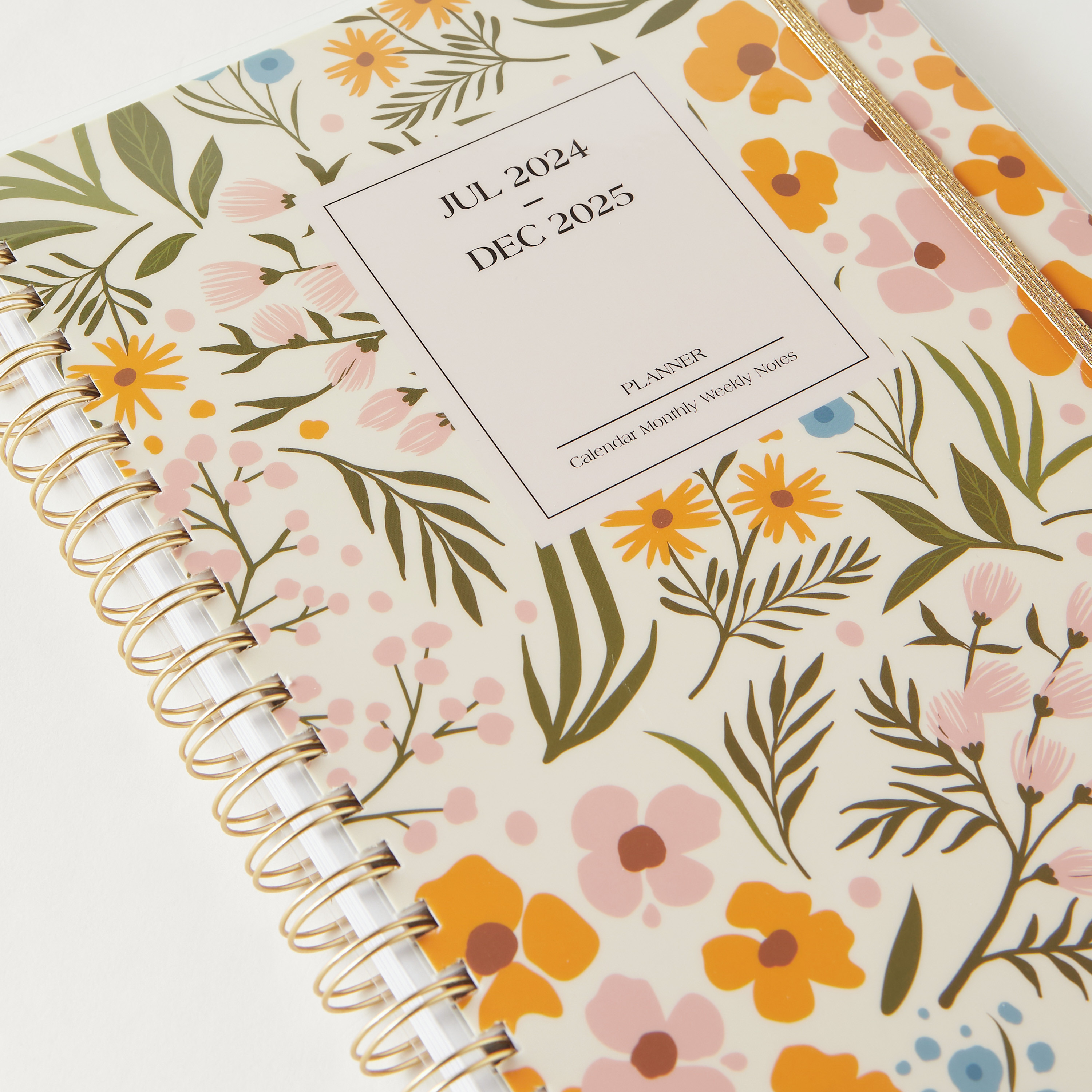 Syloon Floral Print A4 Monthly Planner Spiral Notebook-school-stationery-notebooks-image-3