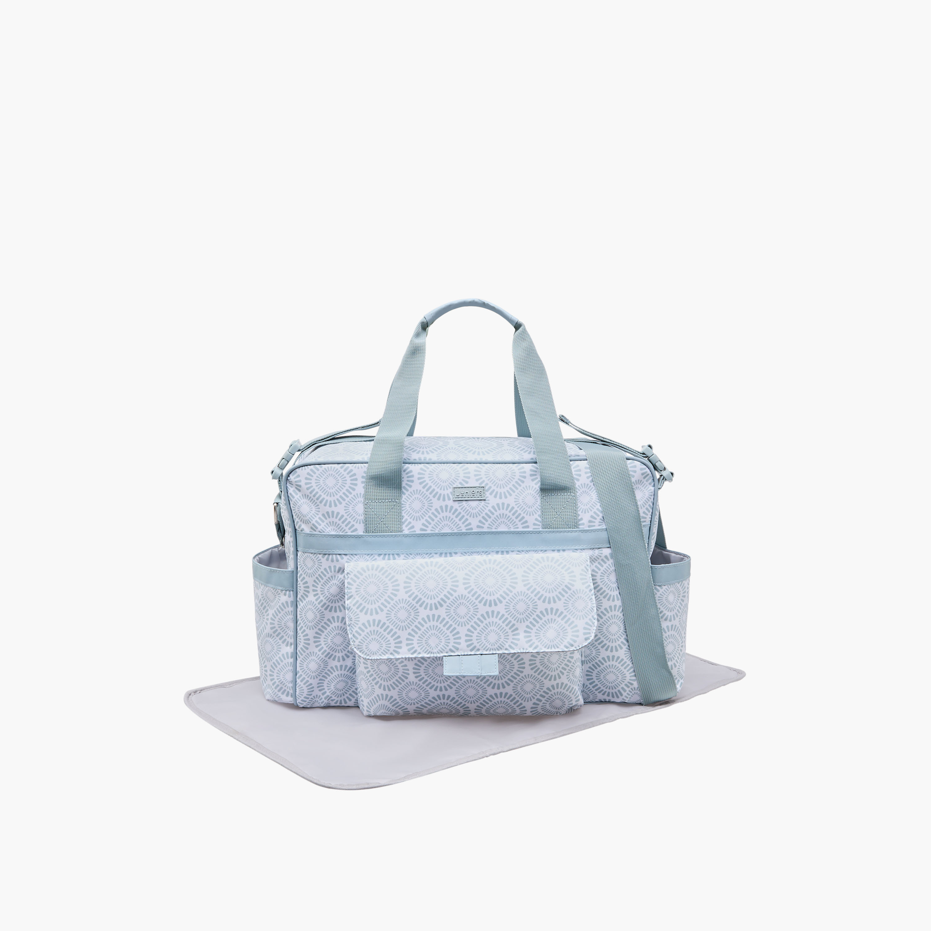 شنطة حفاضات بسحّاب إغلاق وحزام قابل للفصل وطبعات من جونيورز-baby-gear-diaperbags-image-1