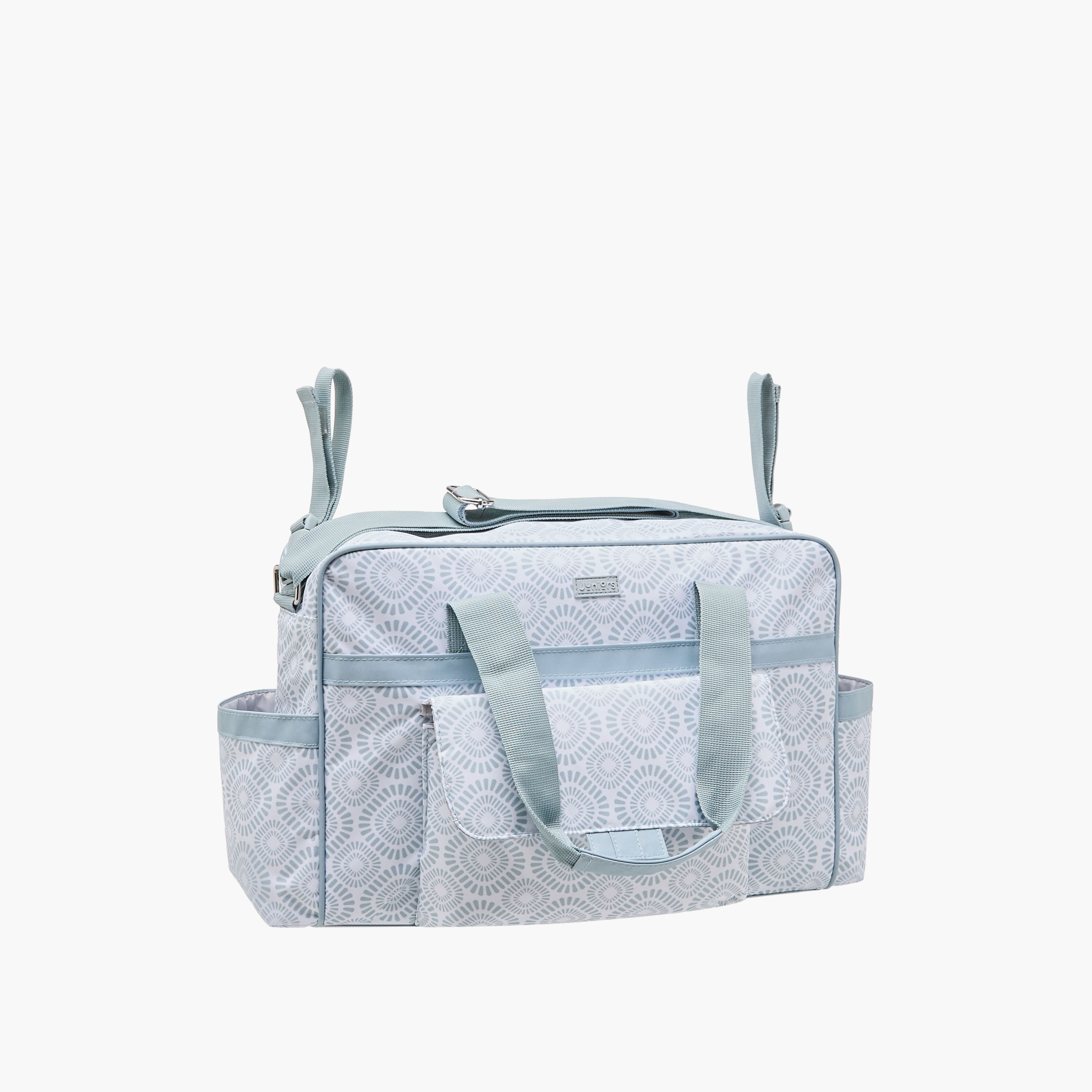 شنطة حفاضات بسحّاب إغلاق وحزام قابل للفصل وطبعات من جونيورز-baby-gear-diaperbags-image-10