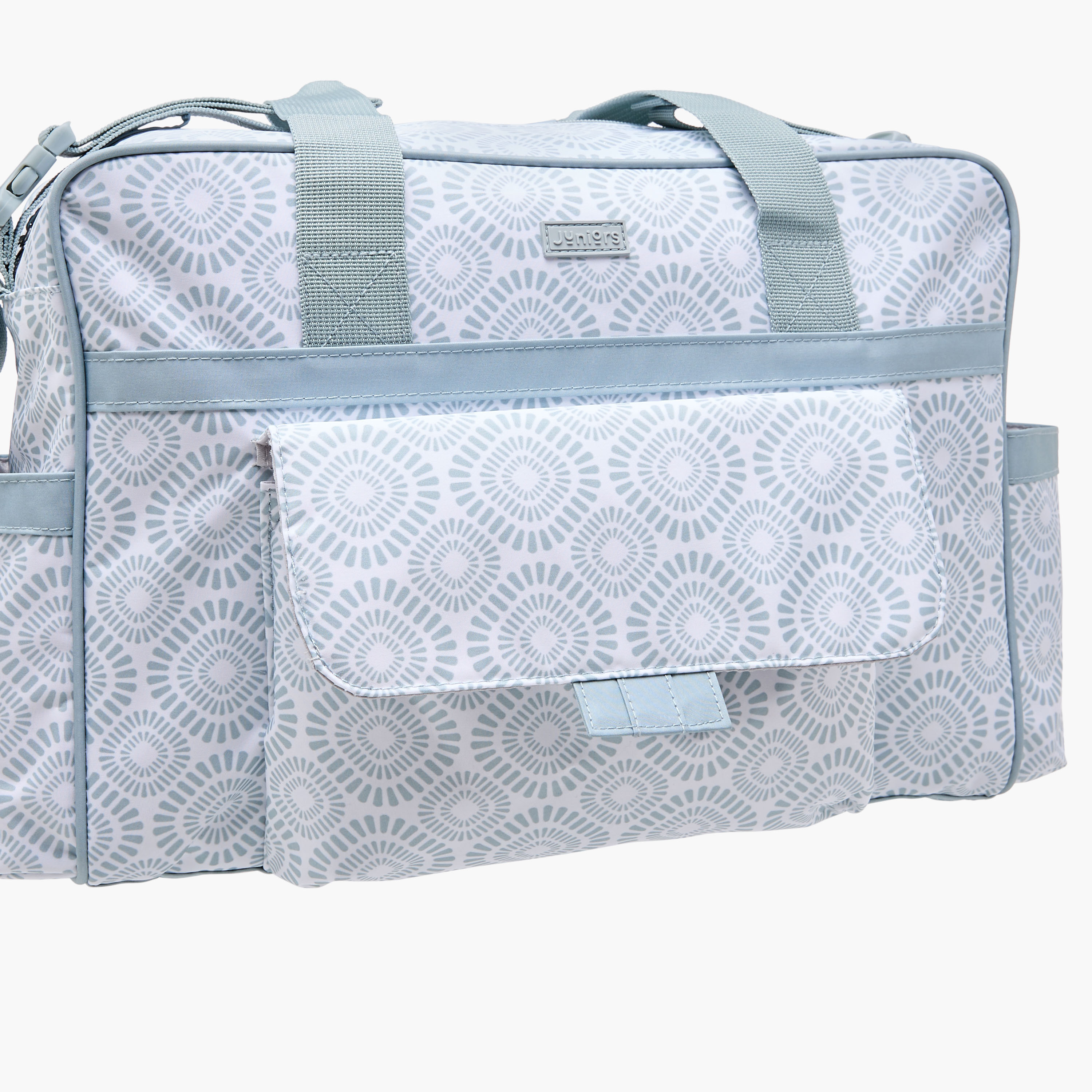 شنطة حفاضات بسحّاب إغلاق وحزام قابل للفصل وطبعات من جونيورز-baby-gear-diaperbags-image-13