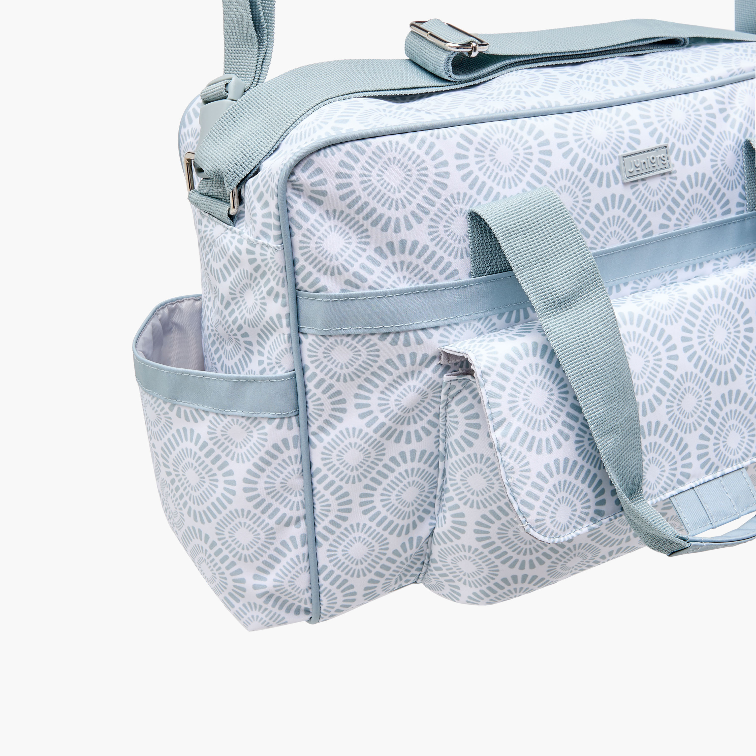شنطة حفاضات بسحّاب إغلاق وحزام قابل للفصل وطبعات من جونيورز-baby-gear-diaperbags-image-14