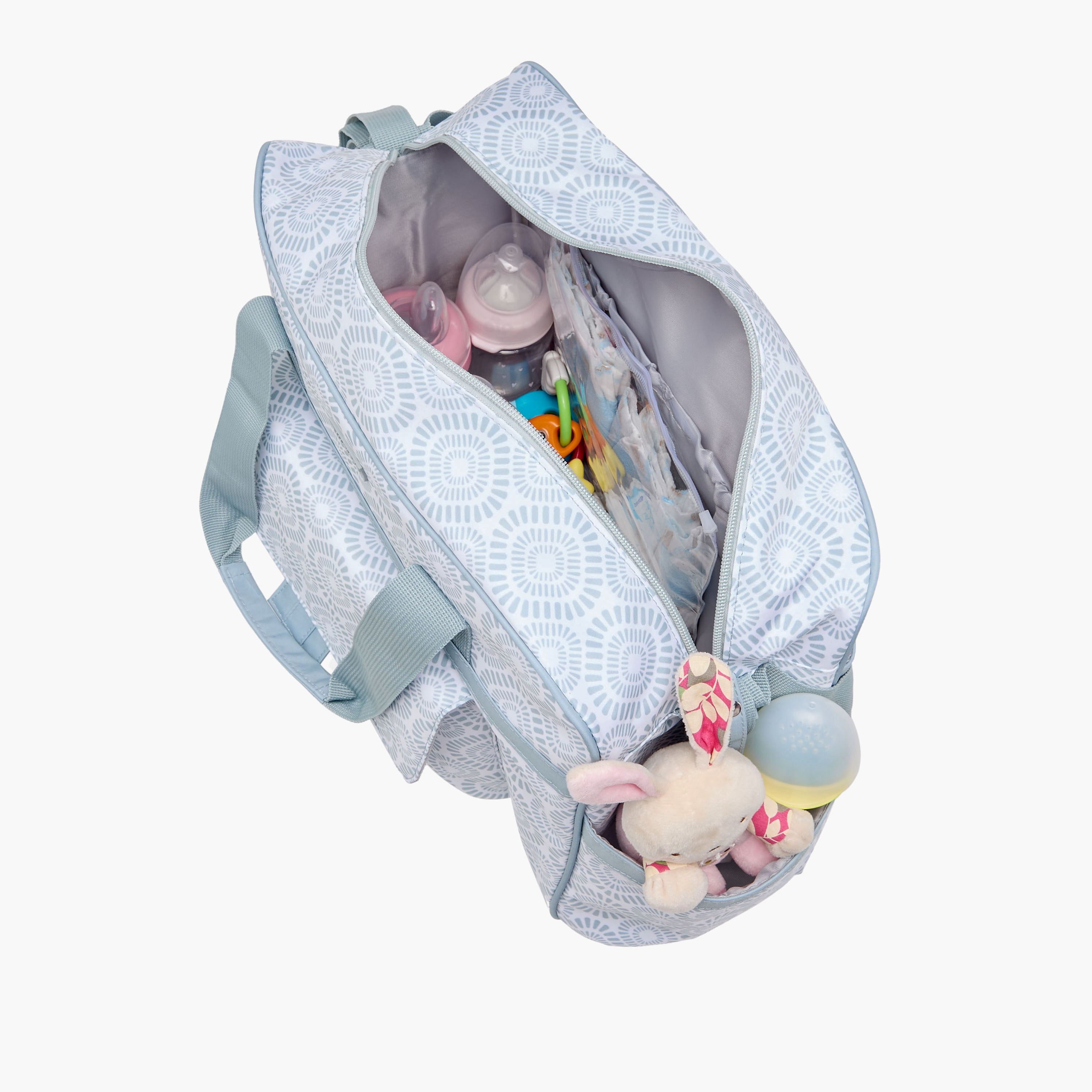 شنطة حفاضات بسحّاب إغلاق وحزام قابل للفصل وطبعات من جونيورز-baby-gear-diaperbags-image-6