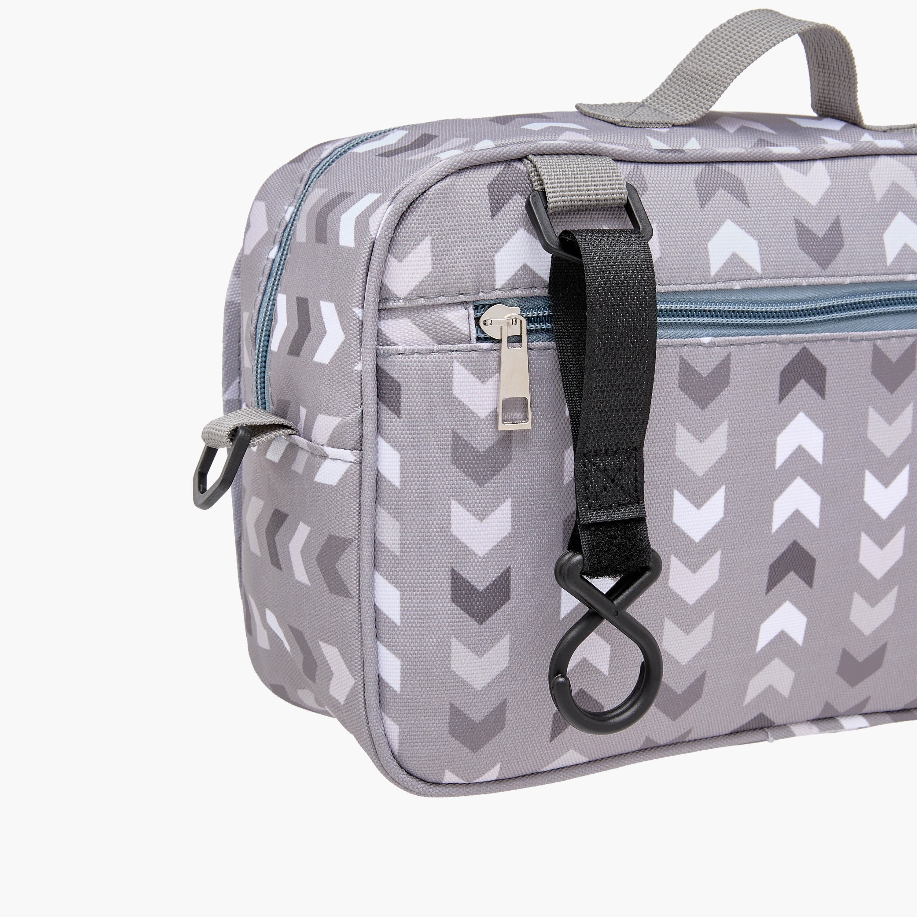 Juniors Printed Diaper Bag with Detachable Strap and Zip Closure-baby-gear-diaperbags-image-8