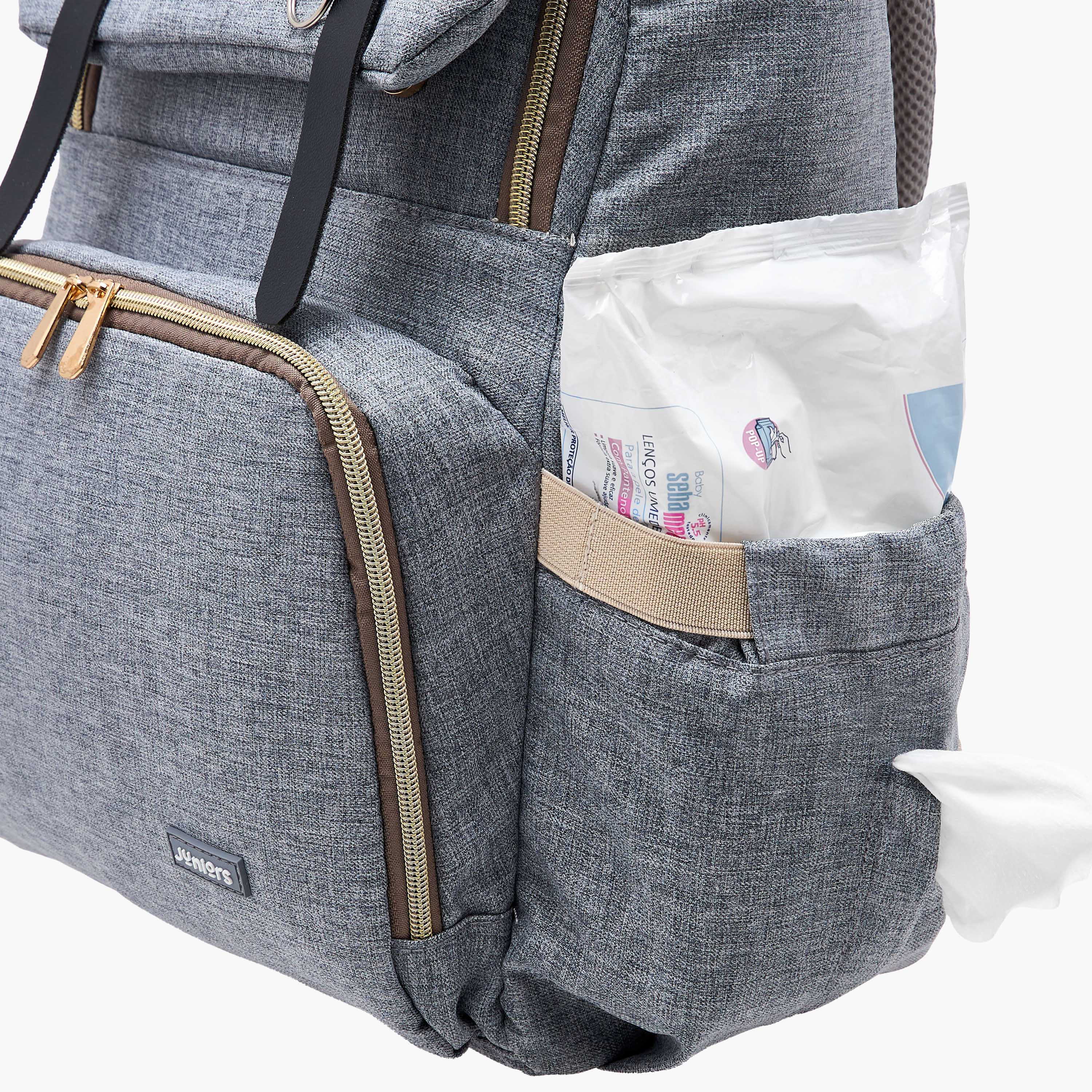 شنطة ظهر سادة للحفاضات بحمّالات قابلة للتعديل ومقبض من جونيورز-baby-diapering-diaperbags-image-9