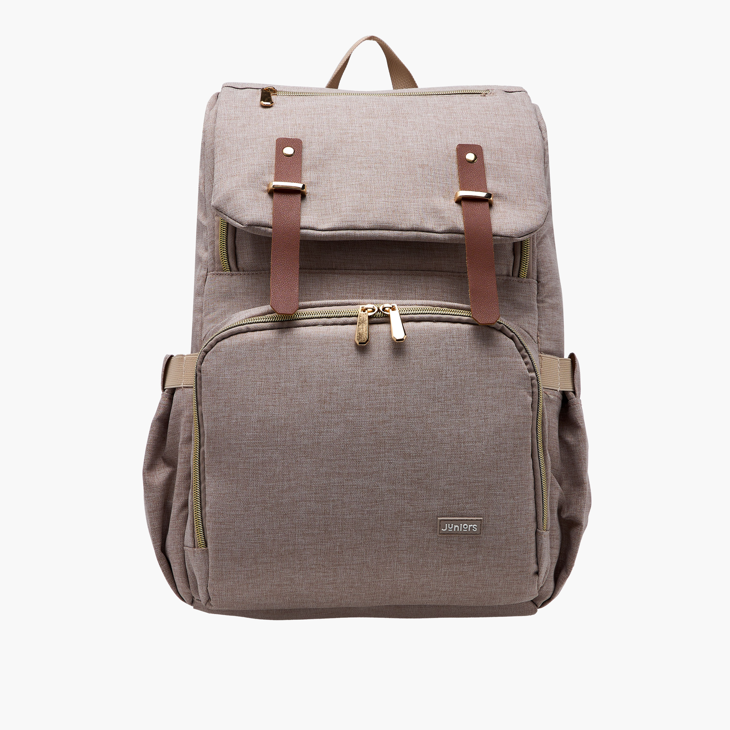 شنطة ظهر حفاضات سادة بطيّة إغلاق وحمالات قابلة للتعديل من جونيورز-baby-gear-diaperbags-image-2