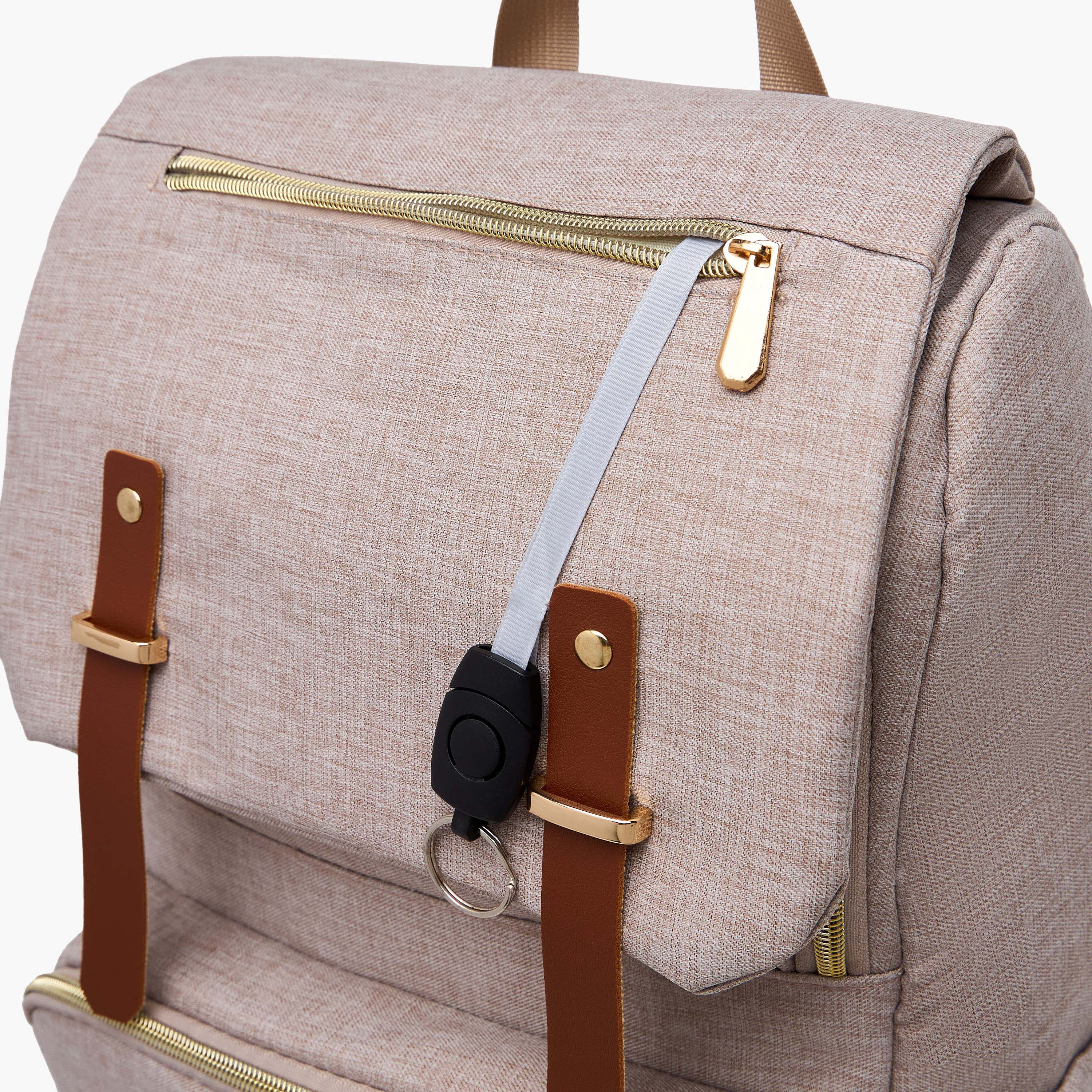 شنطة ظهر حفاضات سادة بطيّة إغلاق وحمالات قابلة للتعديل من جونيورز-baby-gear-diaperbags-image-8