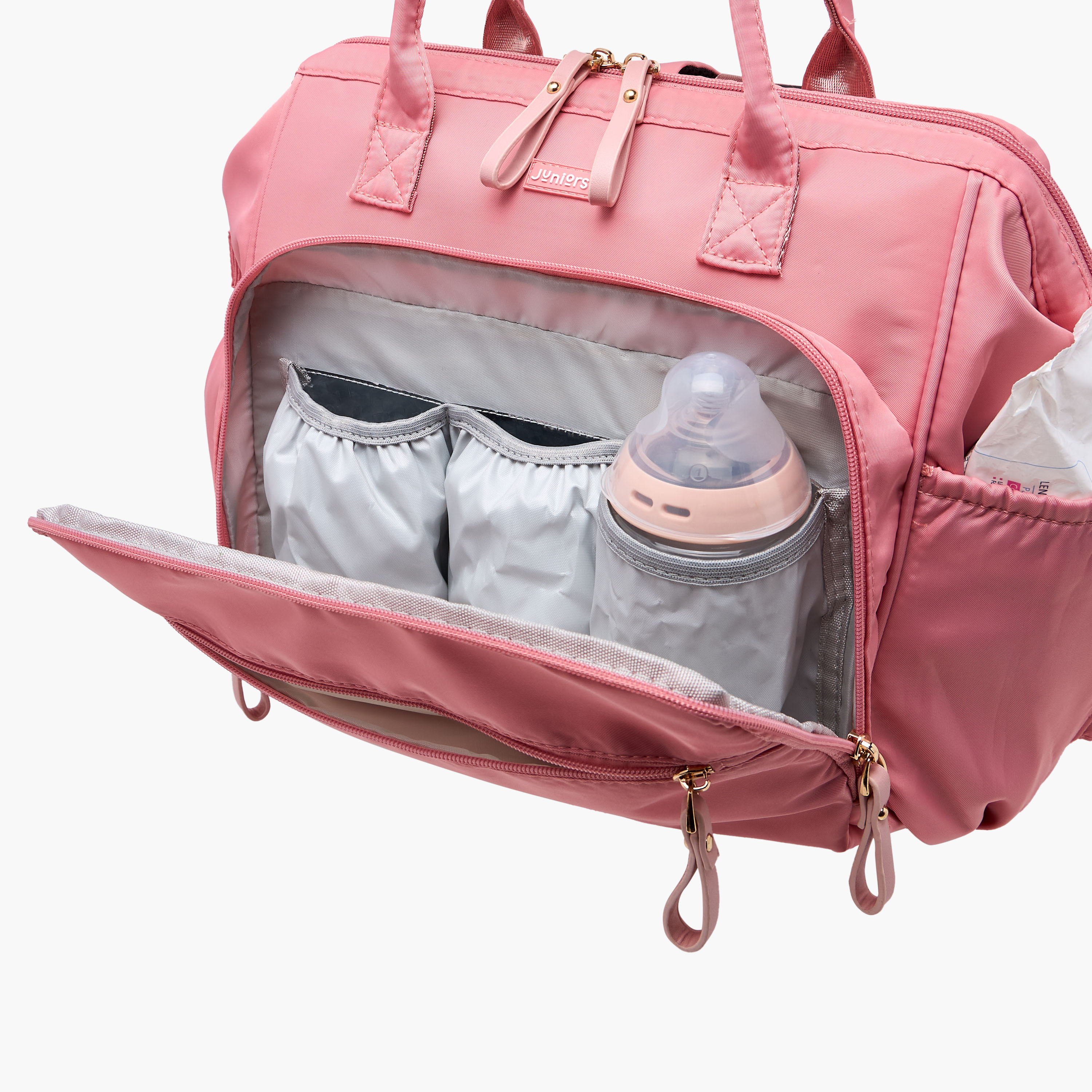 Juniors Solid Diaper Bag with Double Handle and Zip Closure-baby-diapering-diaperbags-image-11
