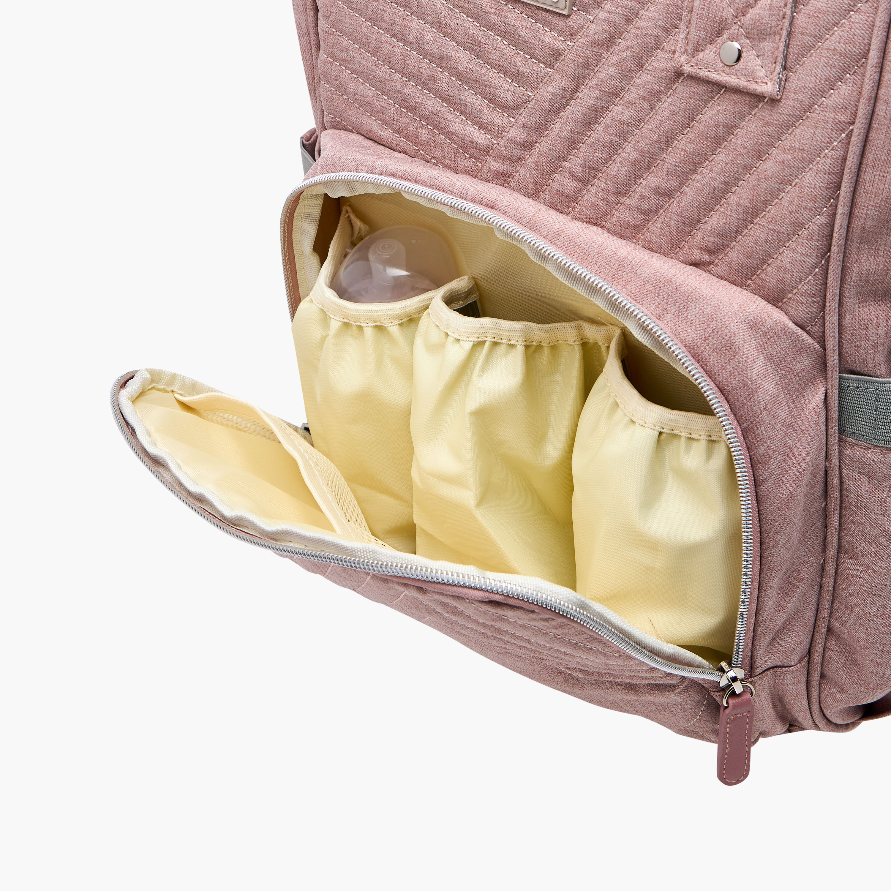 Juniors Quilted Diaper Backpack with Adjustable Straps and Zip Closure-baby-diapering-diaperbags-image-10