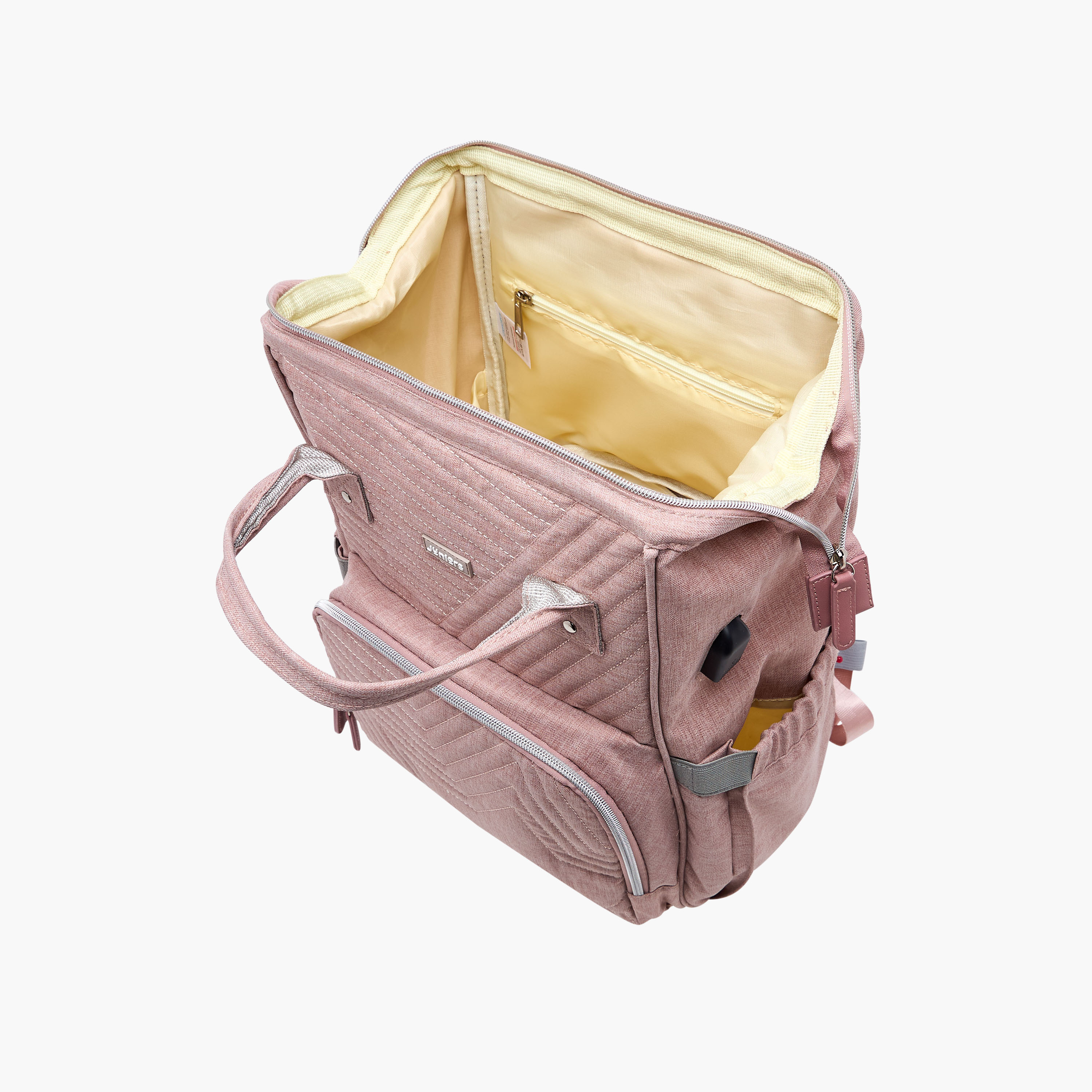 شنطة ظهر حفاضات مبطنة بسحّاب إغلاق وحمالات قابلة للتعديل من جونيورز-baby-gear-diaperbags-image-14