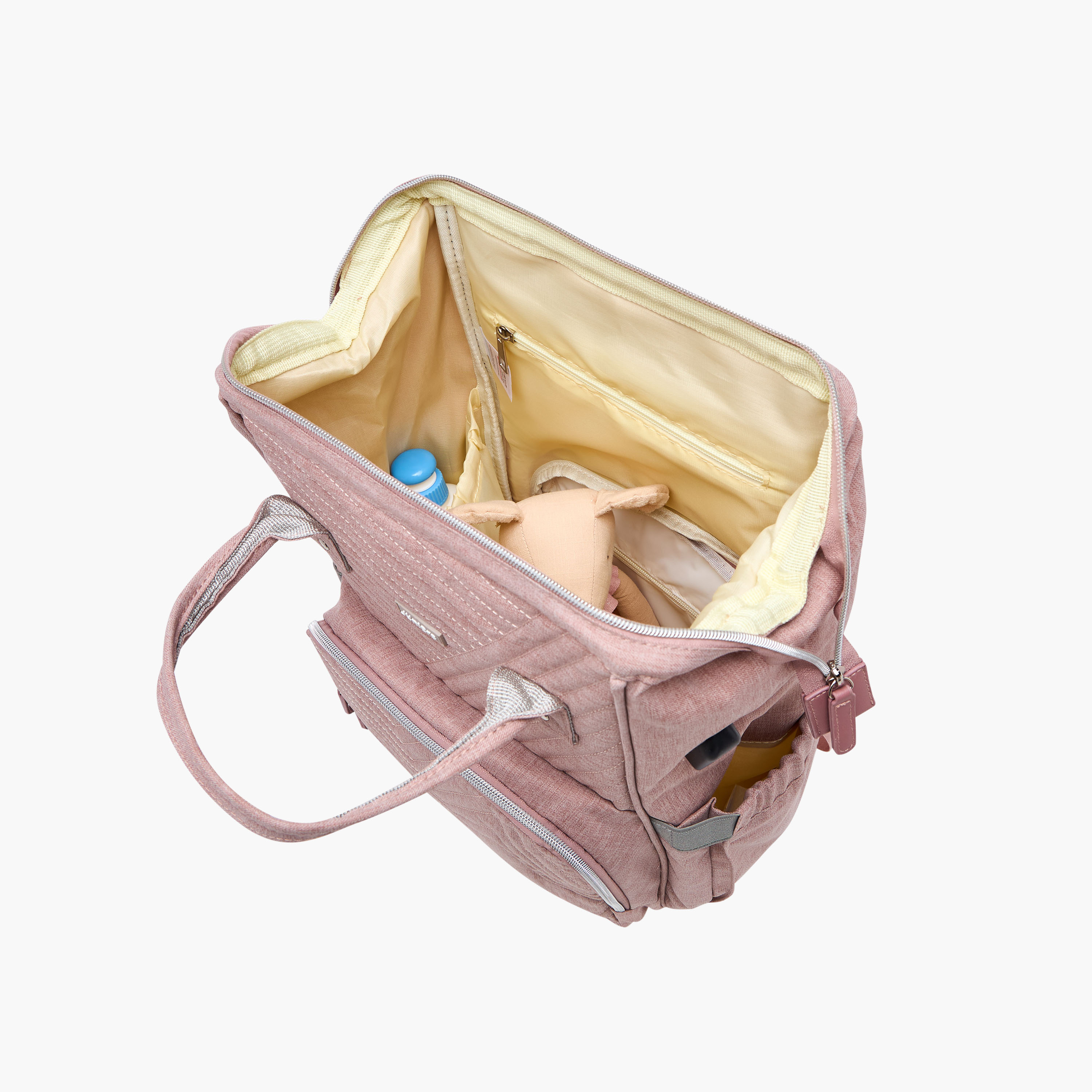 شنطة ظهر حفاضات مبطنة بسحّاب إغلاق وحمالات قابلة للتعديل من جونيورز-baby-gear-diaperbags-image-15