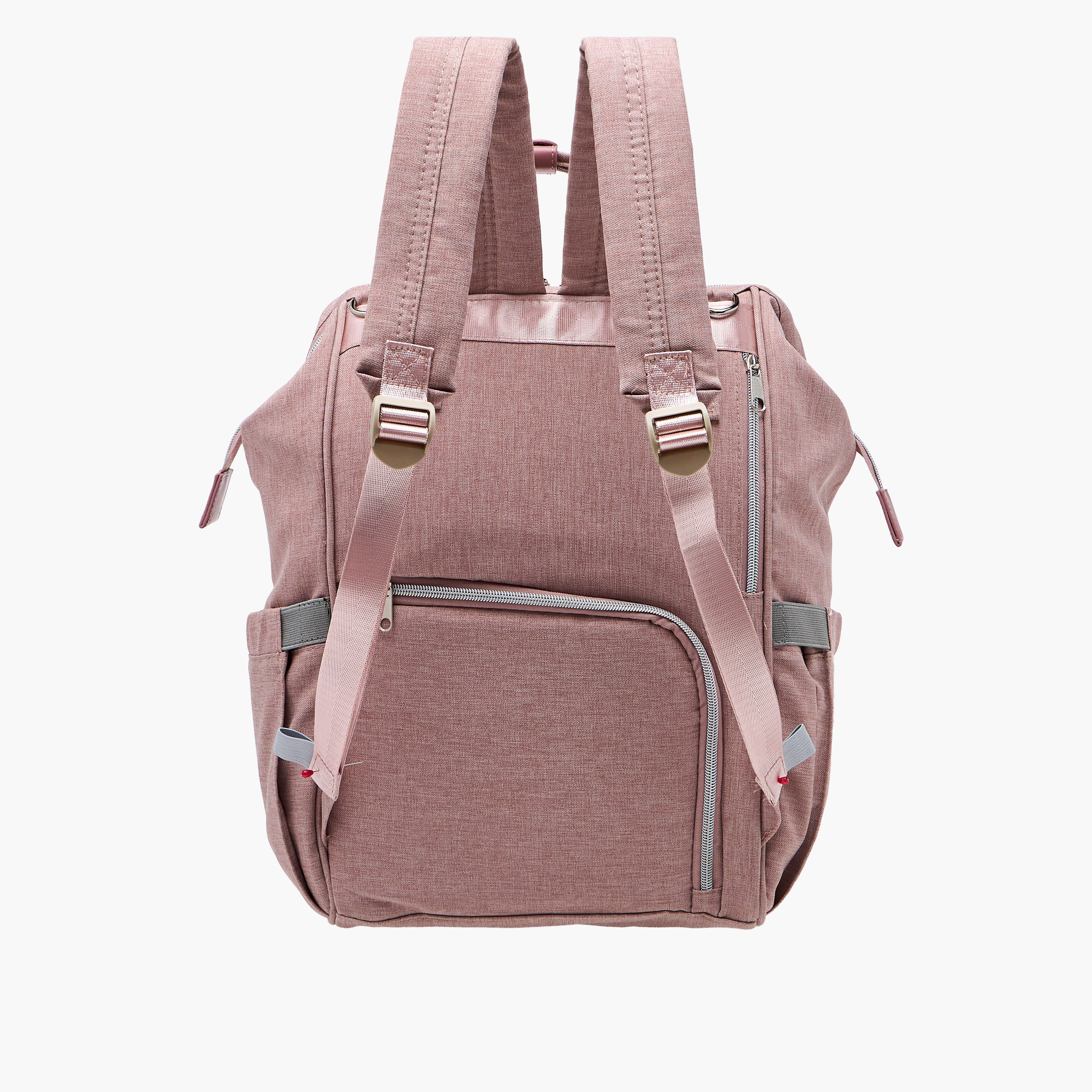 Juniors Quilted Diaper Backpack with Adjustable Straps and Zip Closure-baby-diapering-diaperbags-image-5