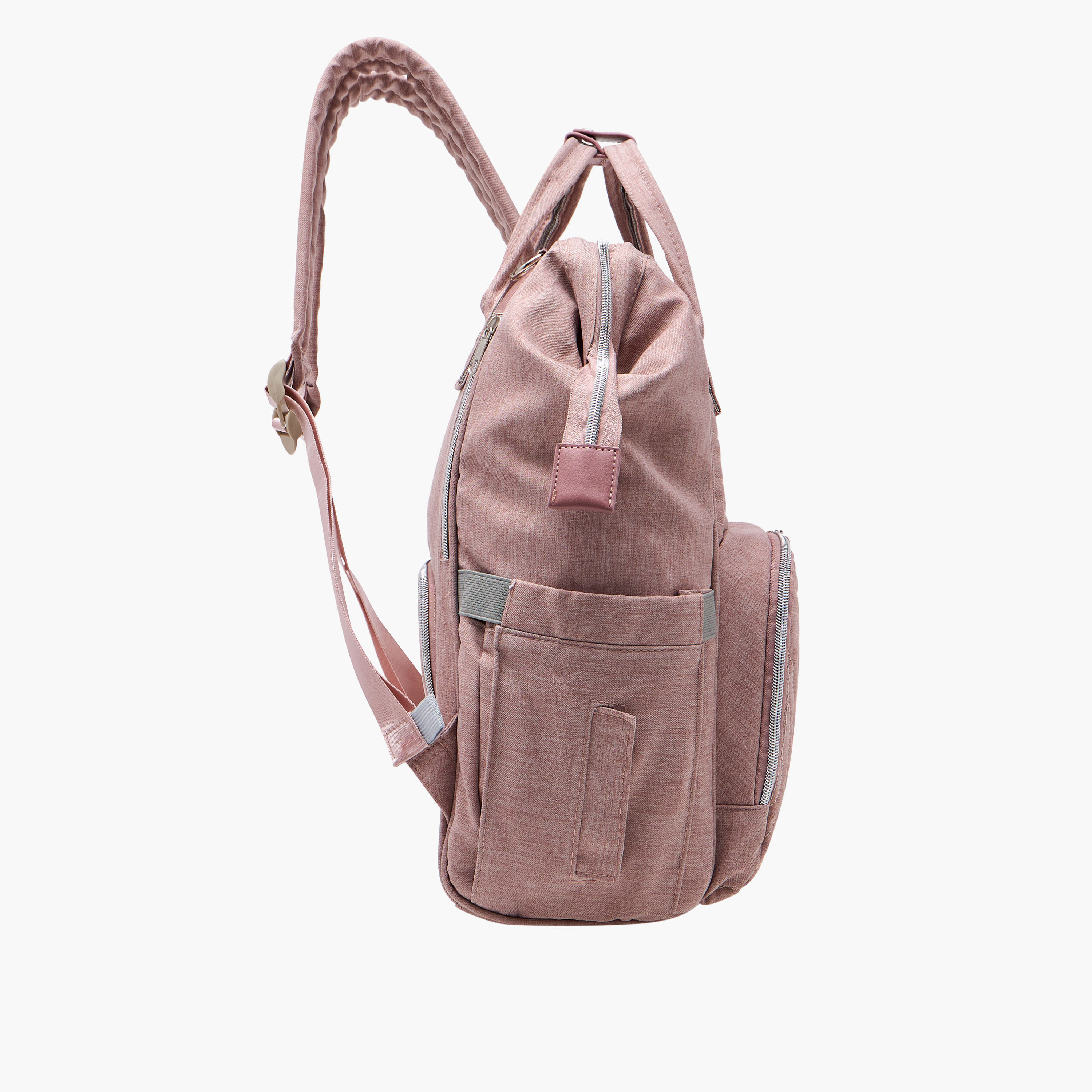 Juniors Quilted Diaper Backpack with Adjustable Straps and Zip Closure-baby-gear-diaperbags-image-6