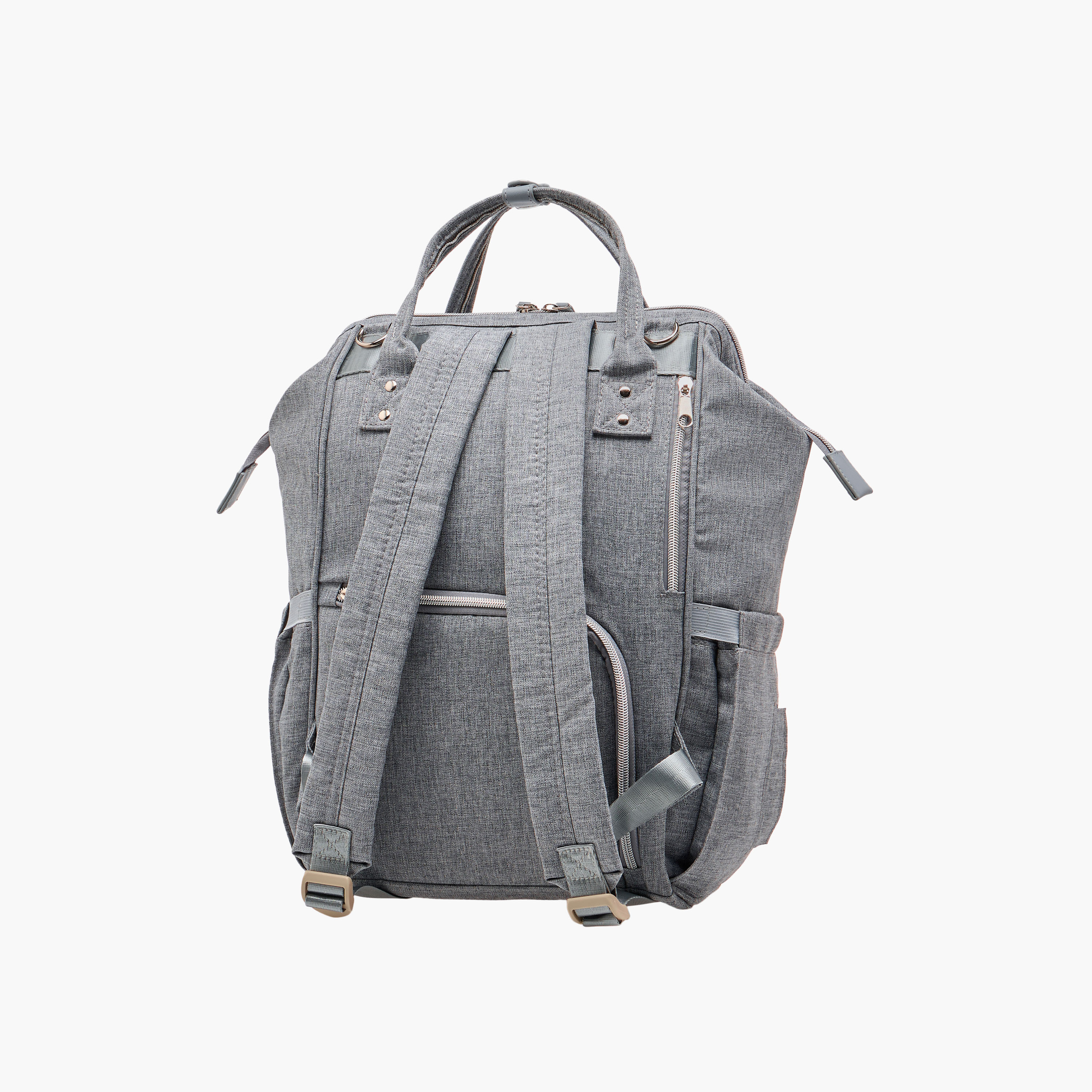 Juniors Solid Diaper Backpack with Adjustable Straps and Zip Closure-baby-gear-diaperbags-image-6
