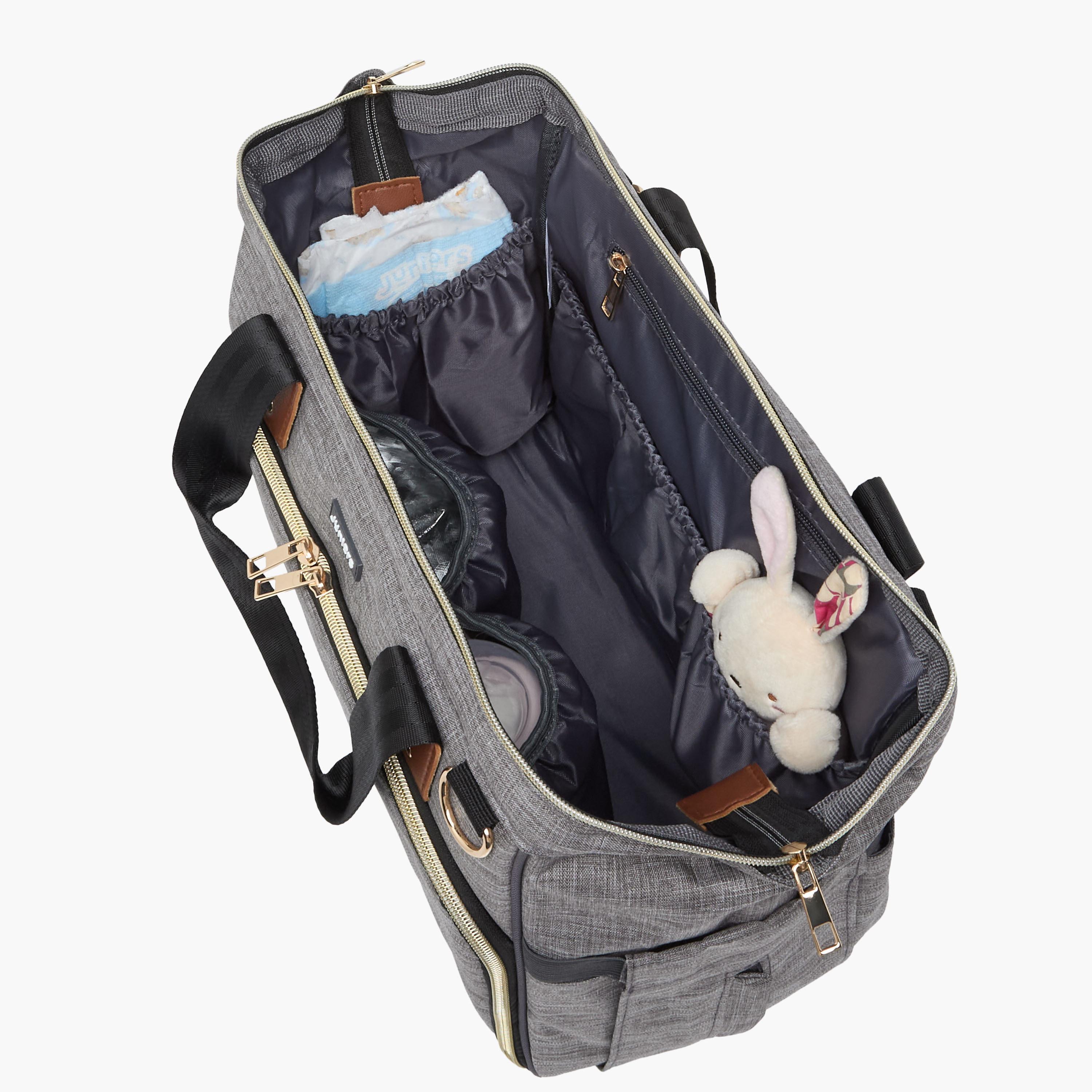 Juniors Solid Diaper Bag with Double Handle and Zip Closure-baby-gear-diaperbags-image-11