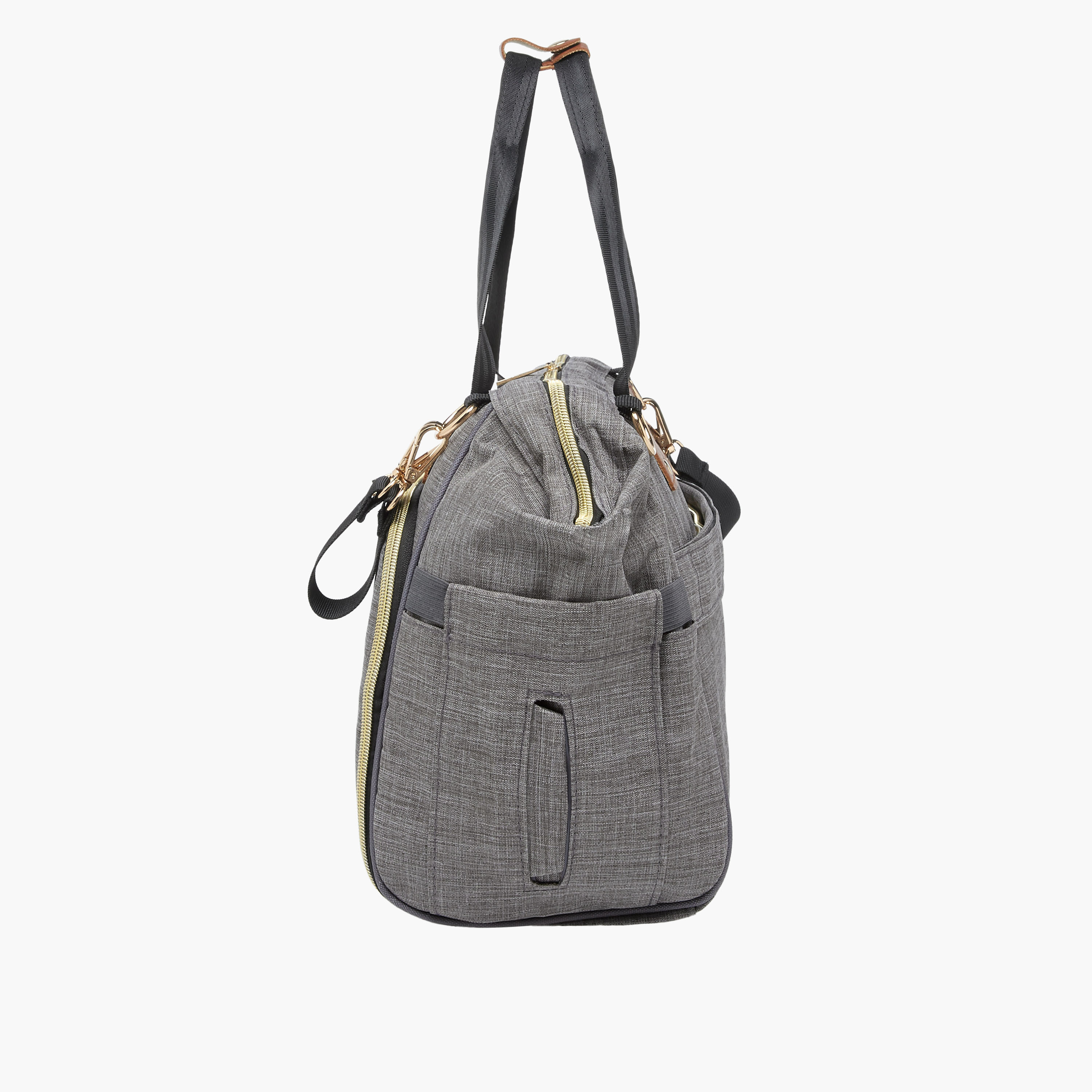 Juniors Solid Diaper Bag with Double Handle and Zip Closure-baby-diapering-diaperbags-image-3