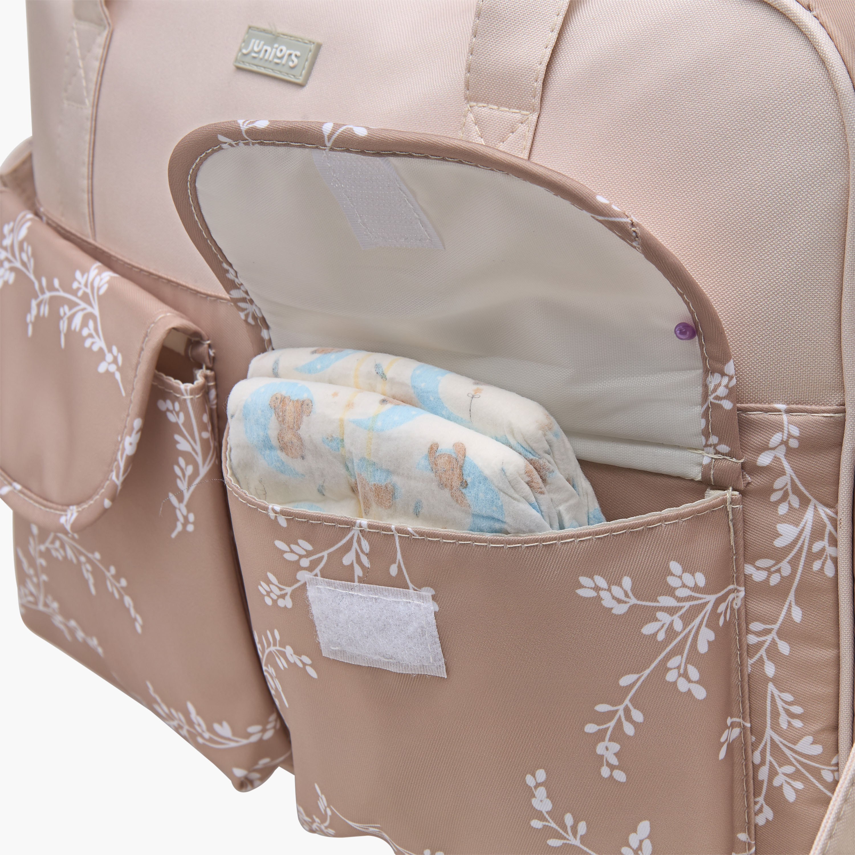 Juniors Printed Diaper Bag with Adjustable Strap-baby-gear-diaperbags-image-8