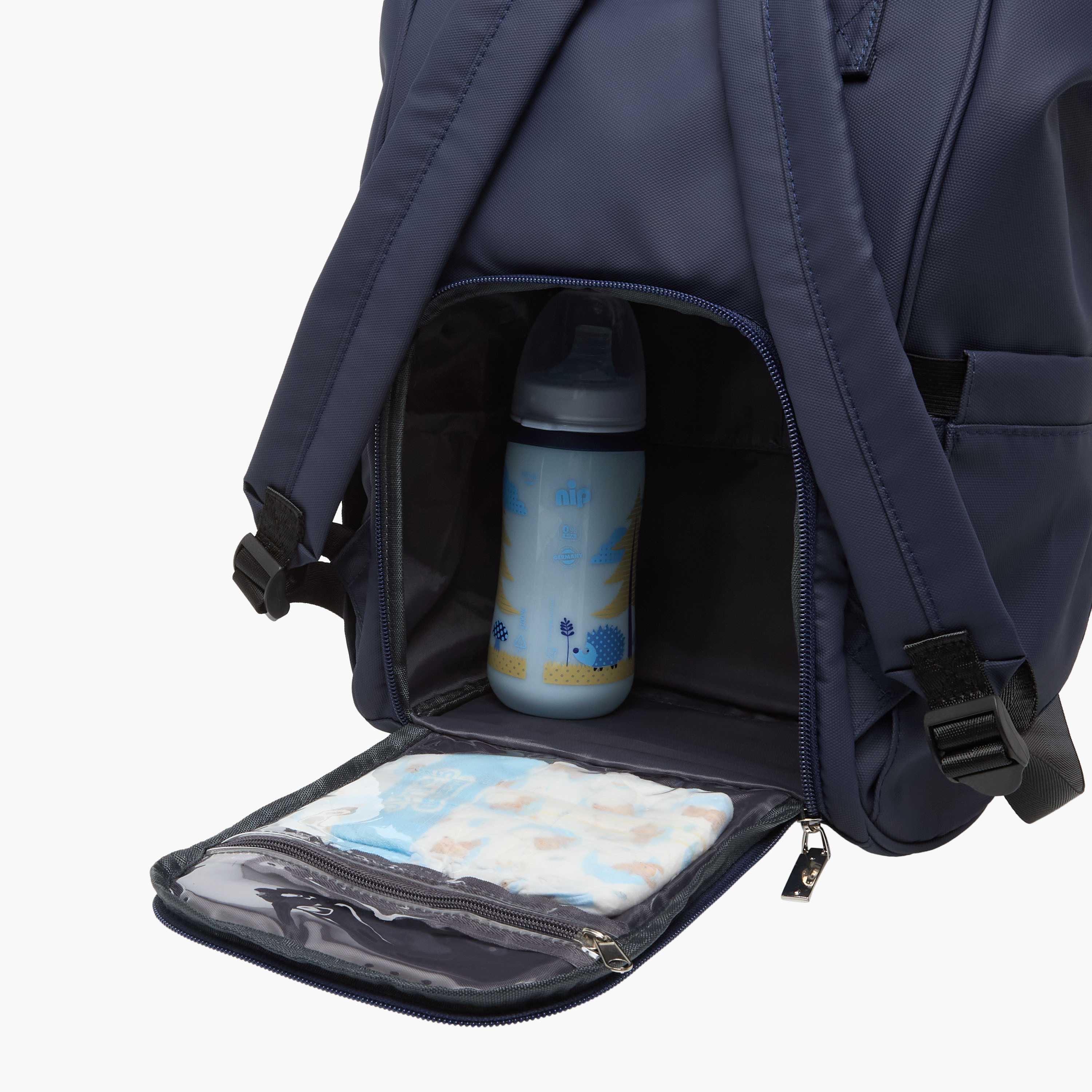 شنطة ظهر للحفاضات بزخارف دب وحمّالات قابلة للتعديل وسحّاب إغلاق من جونيورز-baby-gear-diaperbags-image-11