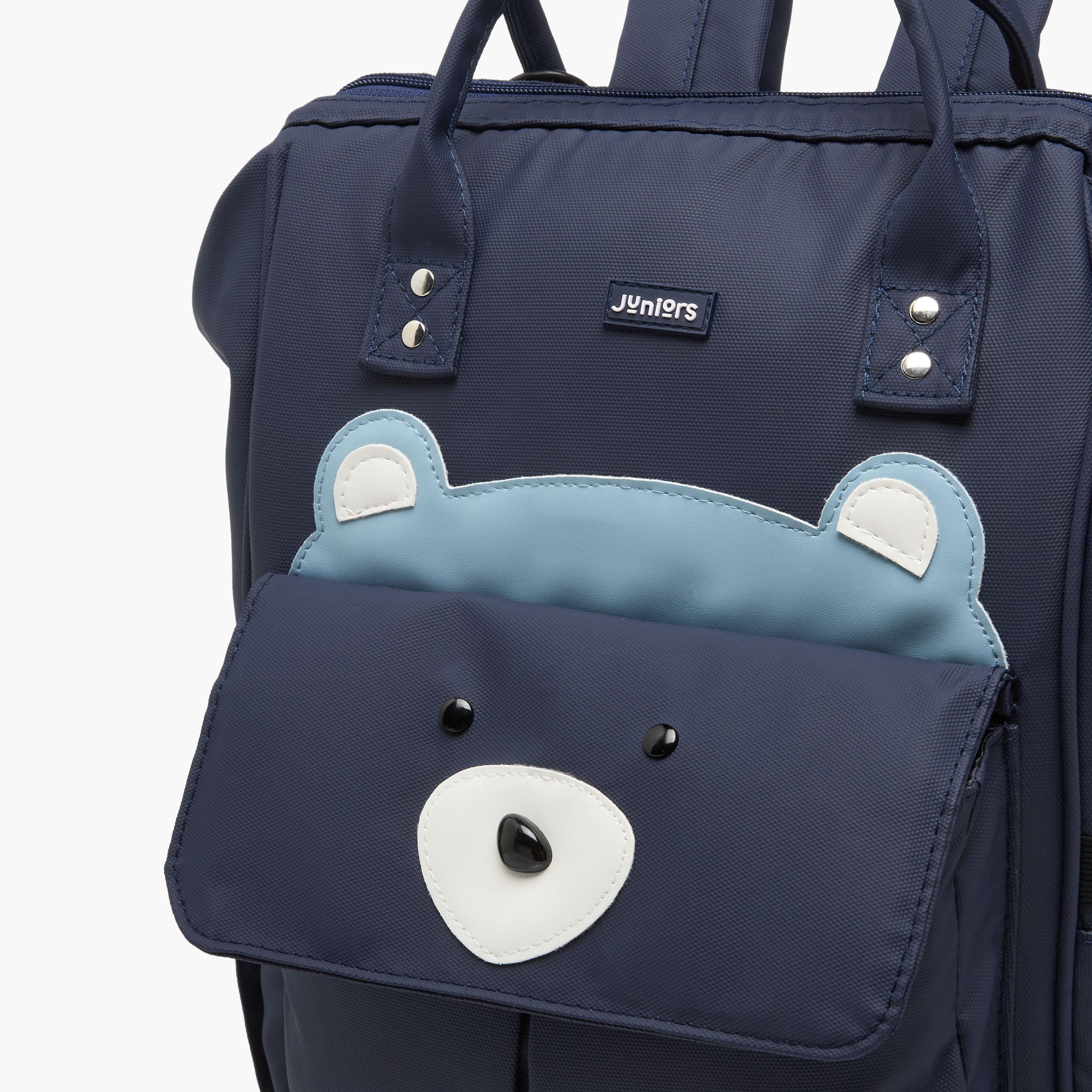 شنطة ظهر للحفاضات بزخارف دب وحمّالات قابلة للتعديل وسحّاب إغلاق من جونيورز-baby-gear-diaperbags-image-7