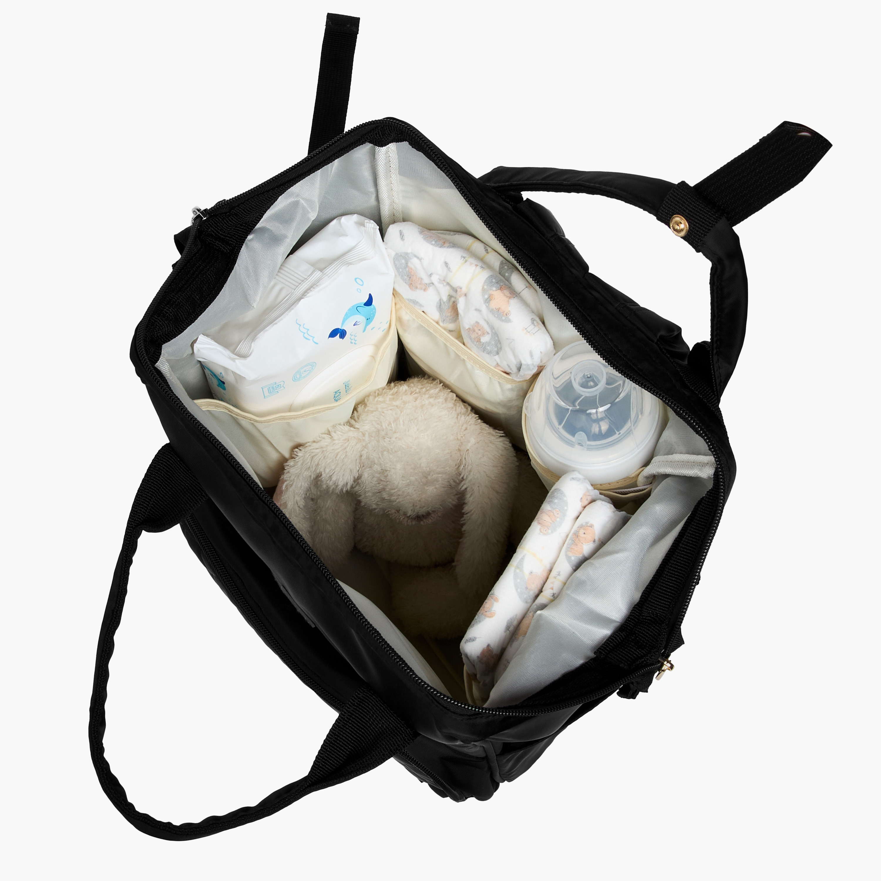Juniors Quilted Diaper Backpack with Adjustable Shoulder Straps and Zip Closure-baby-diapering-diaperbags-image-15
