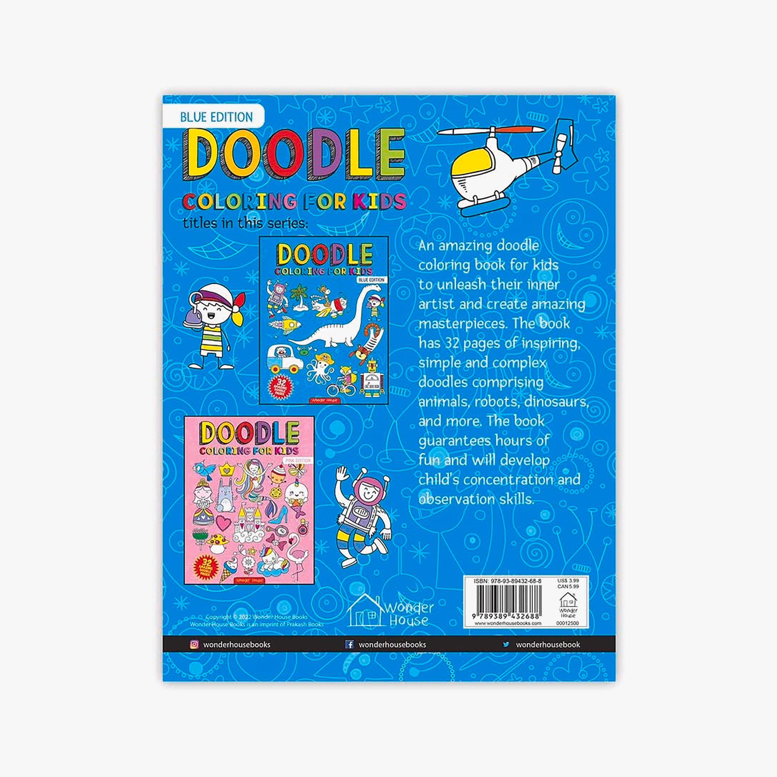 Doodle Coloring For Kids Blue Edition - Wonder House Books-books-english-childrenbooks-image-2