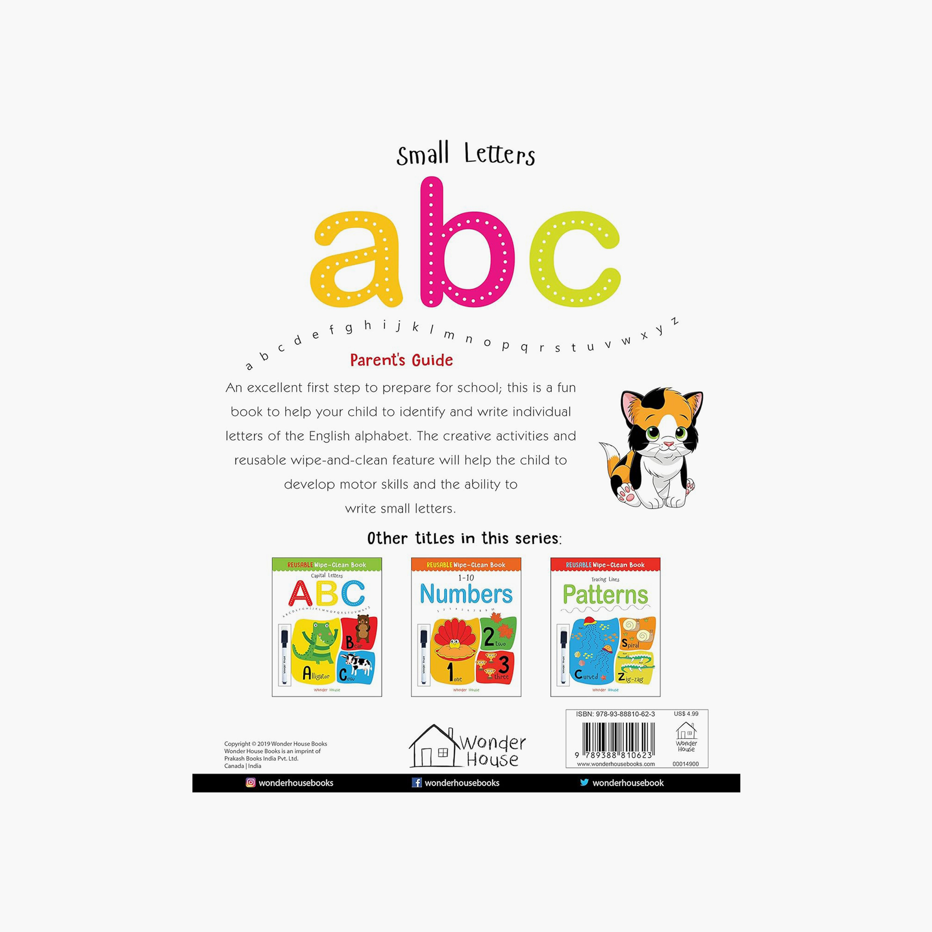 Reusable Wipe and Clean Book Small Letters Write and Practice Small Letters - Wonder House Books-books-english-childrenbooks-image-2