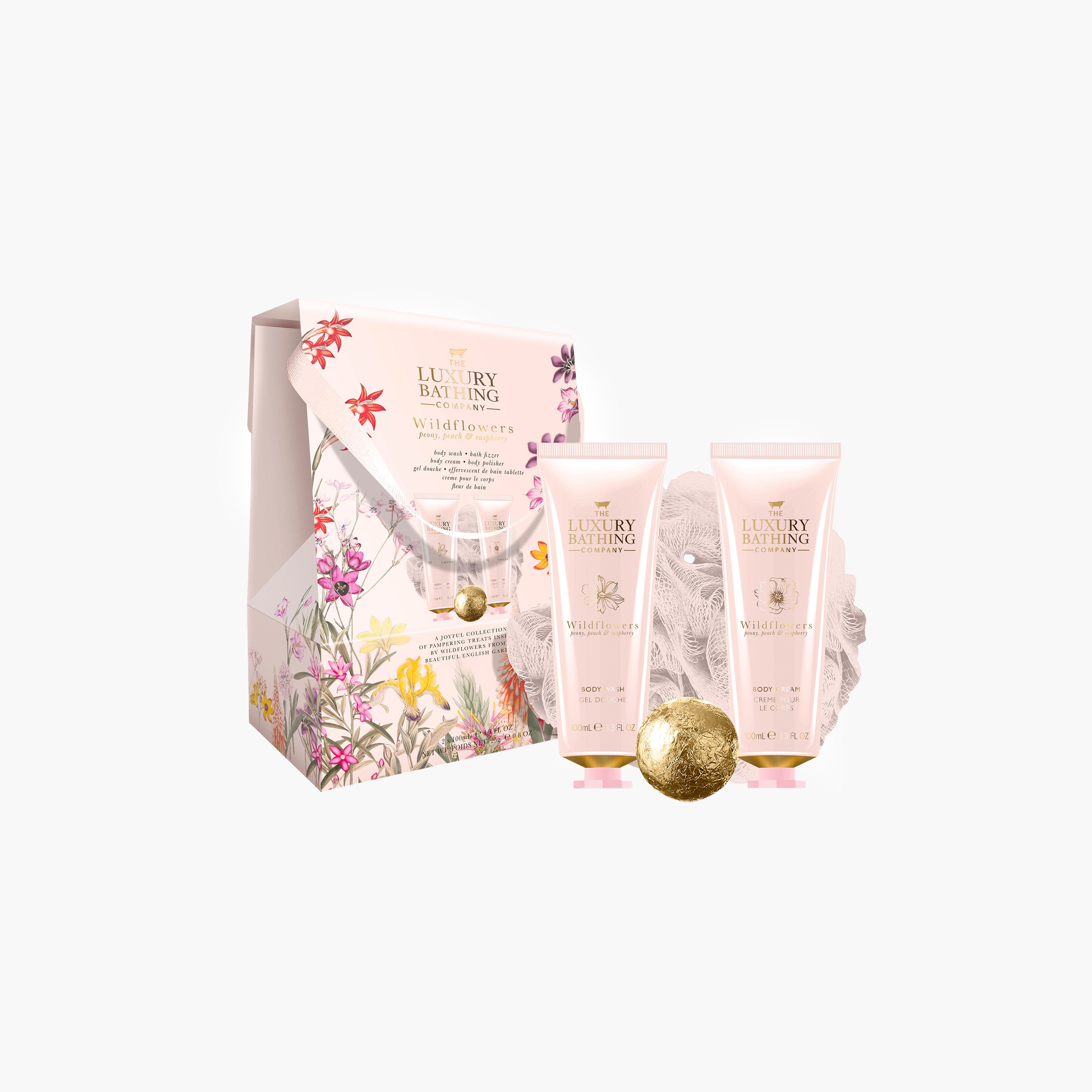 مجموعة هدايا استحمام برائحة الزهور البرية 4 قطع من لكجري باثينج كومباني-beautyandpersonalcare-bathandbody-giftsets-image-1