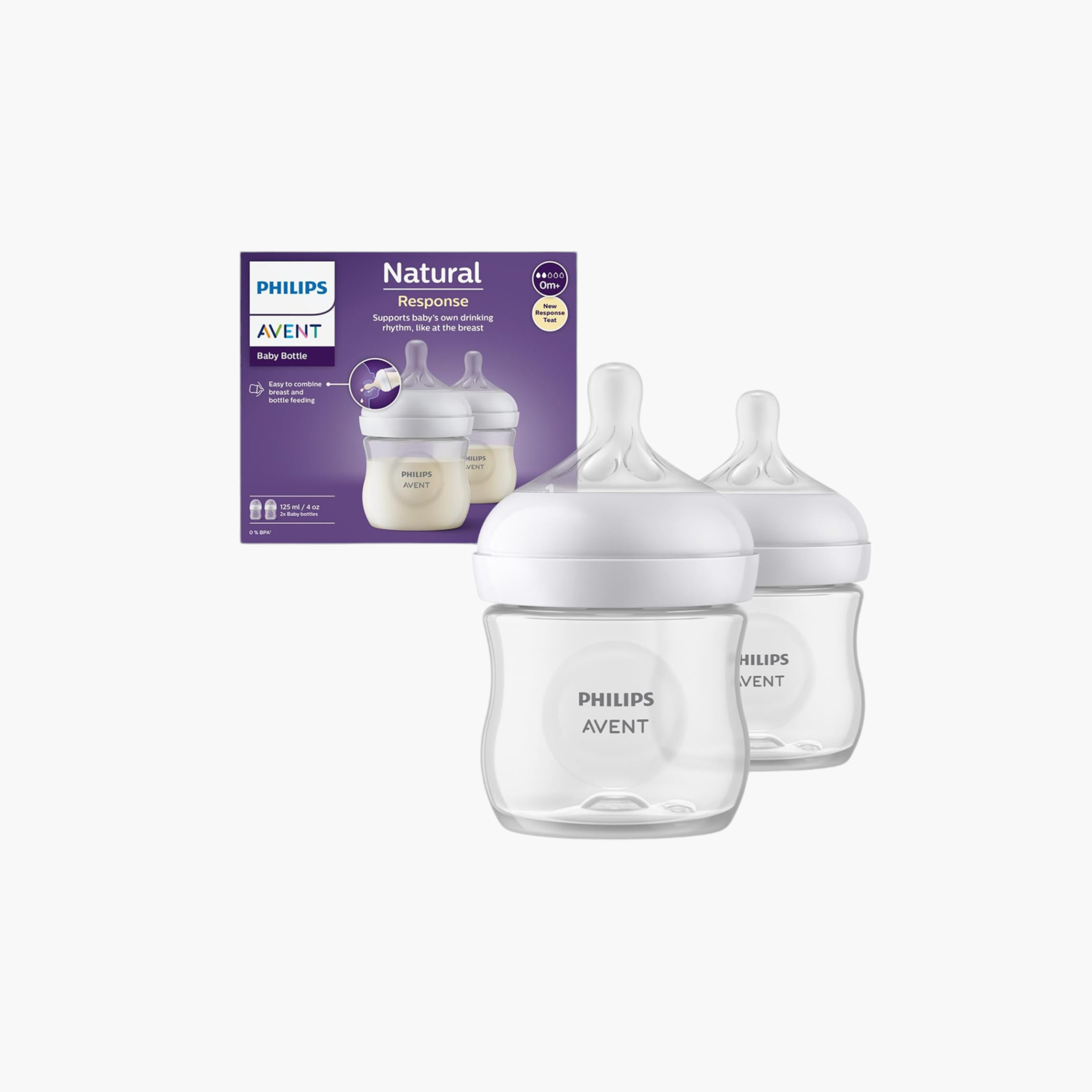 Philips Avent 2-Piece Natural Feeding Bottle Set - 125 ml-baby-feeding-feedingbottles-bottlesandteats-image-1