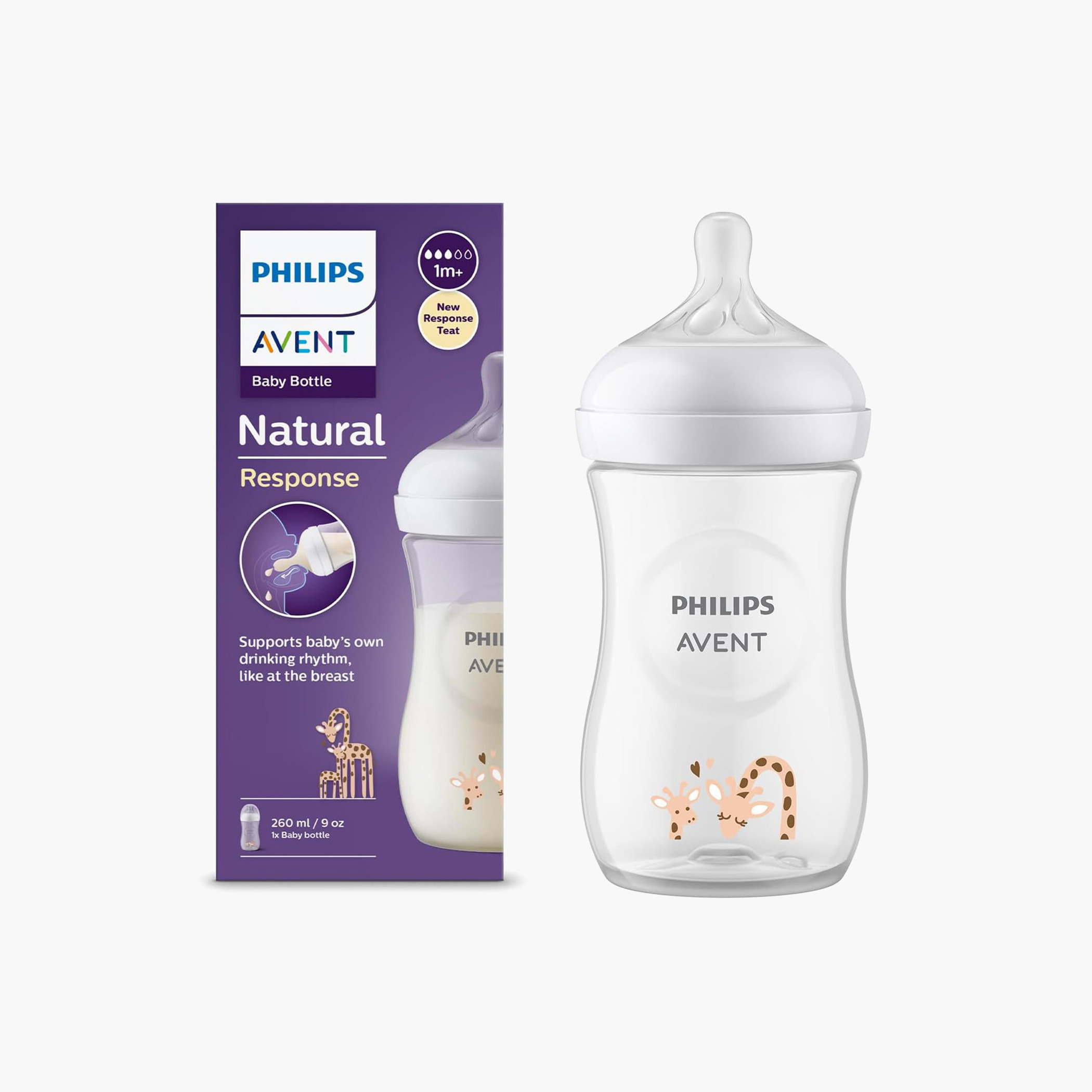Philips Avent Natural Feeding Bottle - 260 ml-baby-feeding-feedingbottles-bottlesandteats-image-1