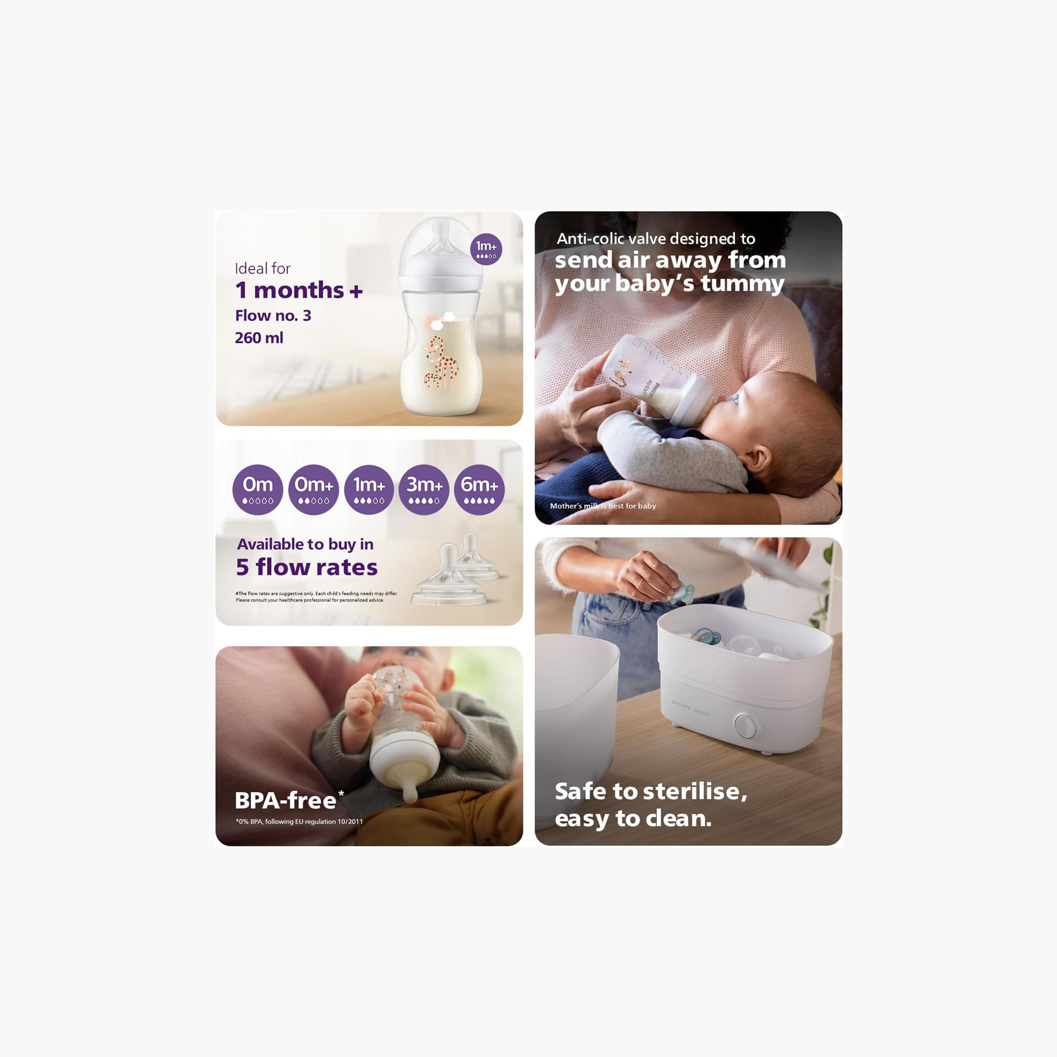 Philips Avent Natural Feeding Bottle - 260 ml-baby-feeding-feedingbottles-bottlesandteats-image-5