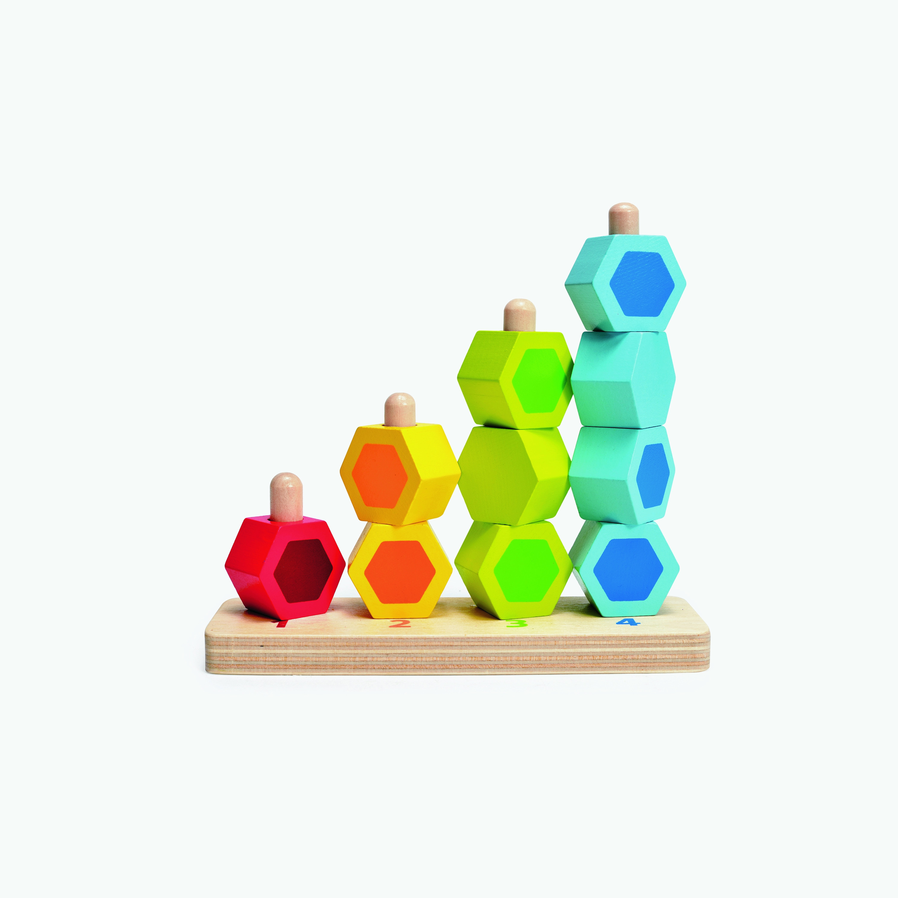 Buy Hape 11-Piece Counting Stacker Wooden Blocks Building Puzzle Online ...