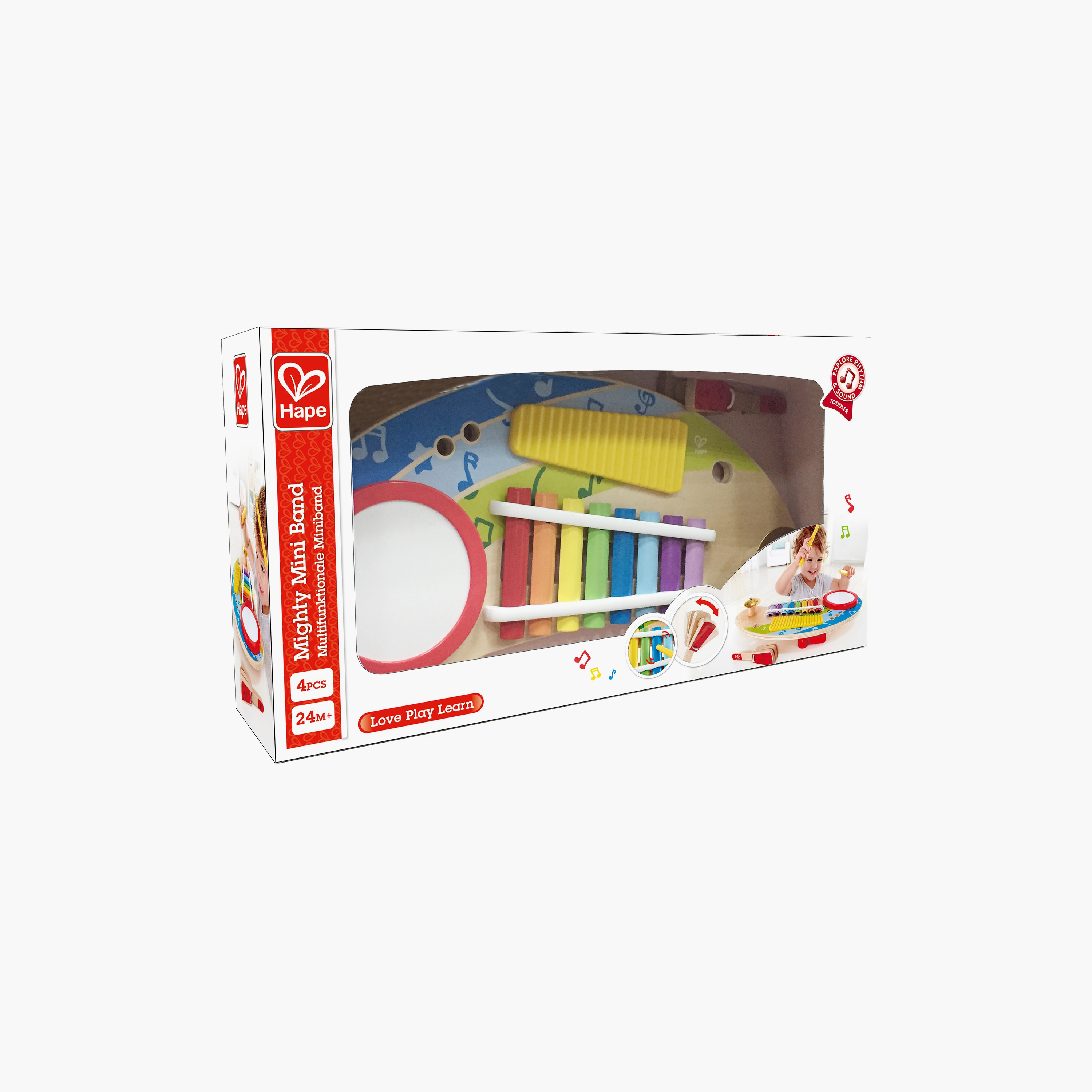 Hape 5-in-1 Mighty Mini Band Musical Wooden Instrument Set-toys-babyandtoddlertoys-lightsandmusicaltoys-image-6