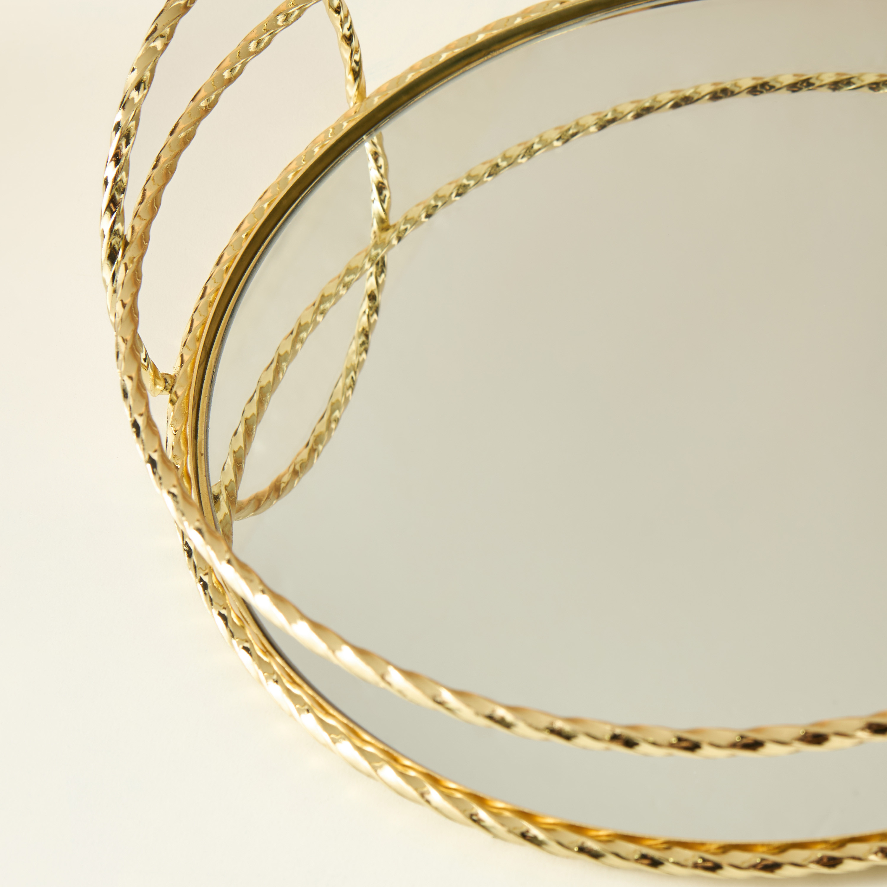 Mirror Detail Decorative Tray - 36 cms-household-dining-serveware-servingtrays-image-5
