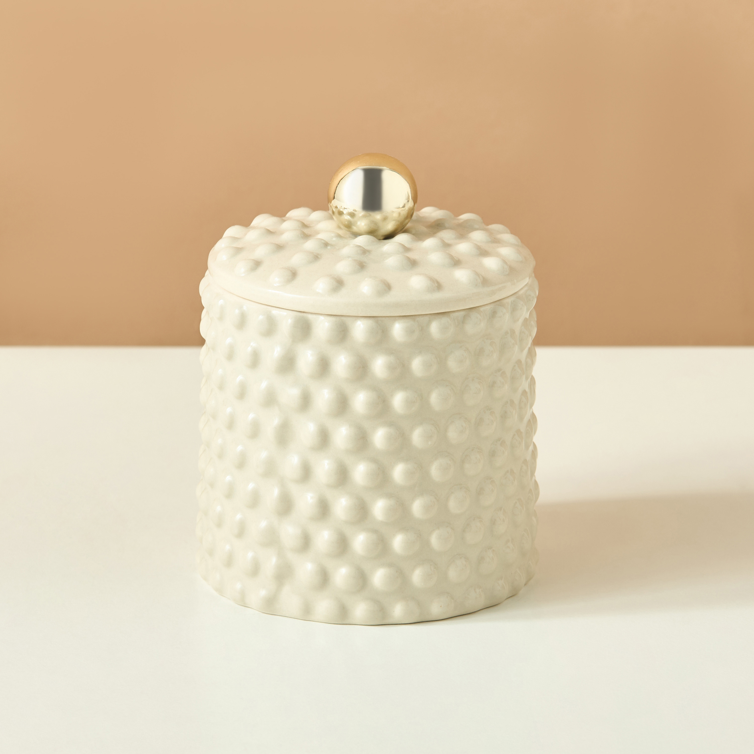Textured Ceramic Decorative Jar-household-decor-decorativeobjectsandsculptures-image-2