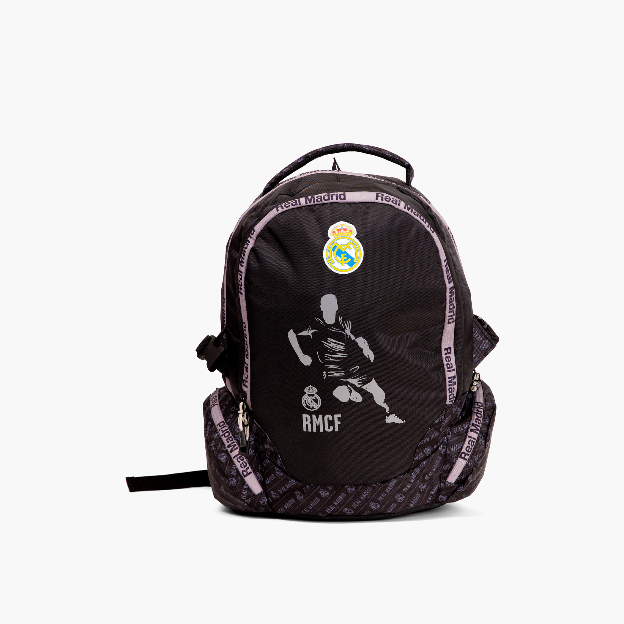 شنطة ظهر 18 بوصة بحمّالات قابلة للتعديل وطبعات  ريال مدريد- 28 × 13 × 45 سم-school-bagsandbackpacks-backpacks-image-1