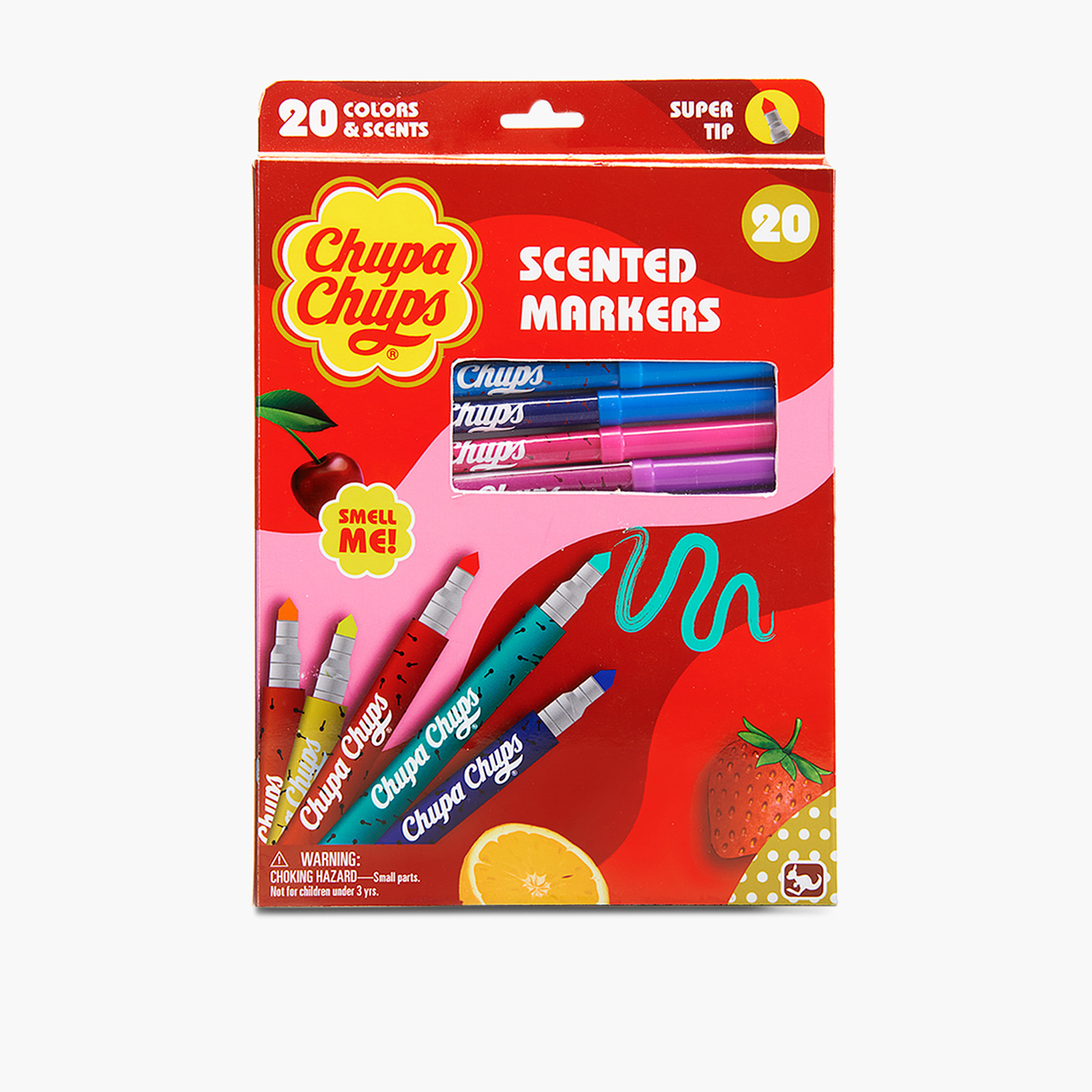 مجموعة أقلام تحديد سوبرتيب معطّرة من 20 قطعة - تشوبا تشوبس-school-stationery-accessories-image-1