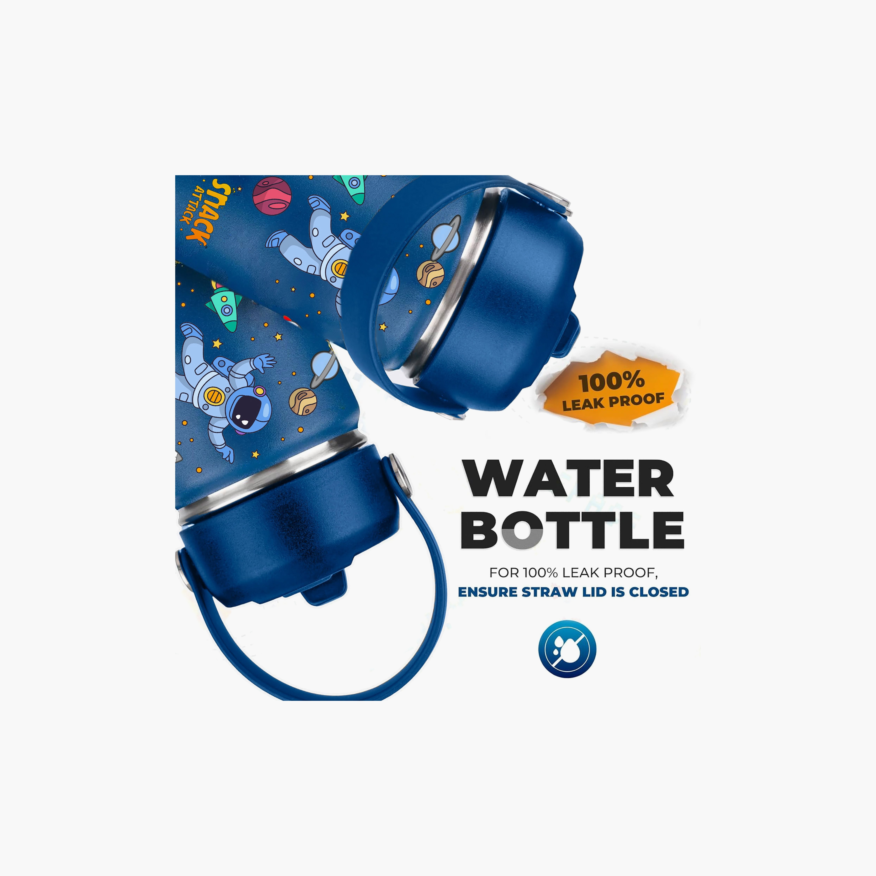 Snack Attack Insulated Water Bottle with Straw, Lid & Cleaning Brush - Astro - Blue - 500 ml-school-waterbottles-image-4