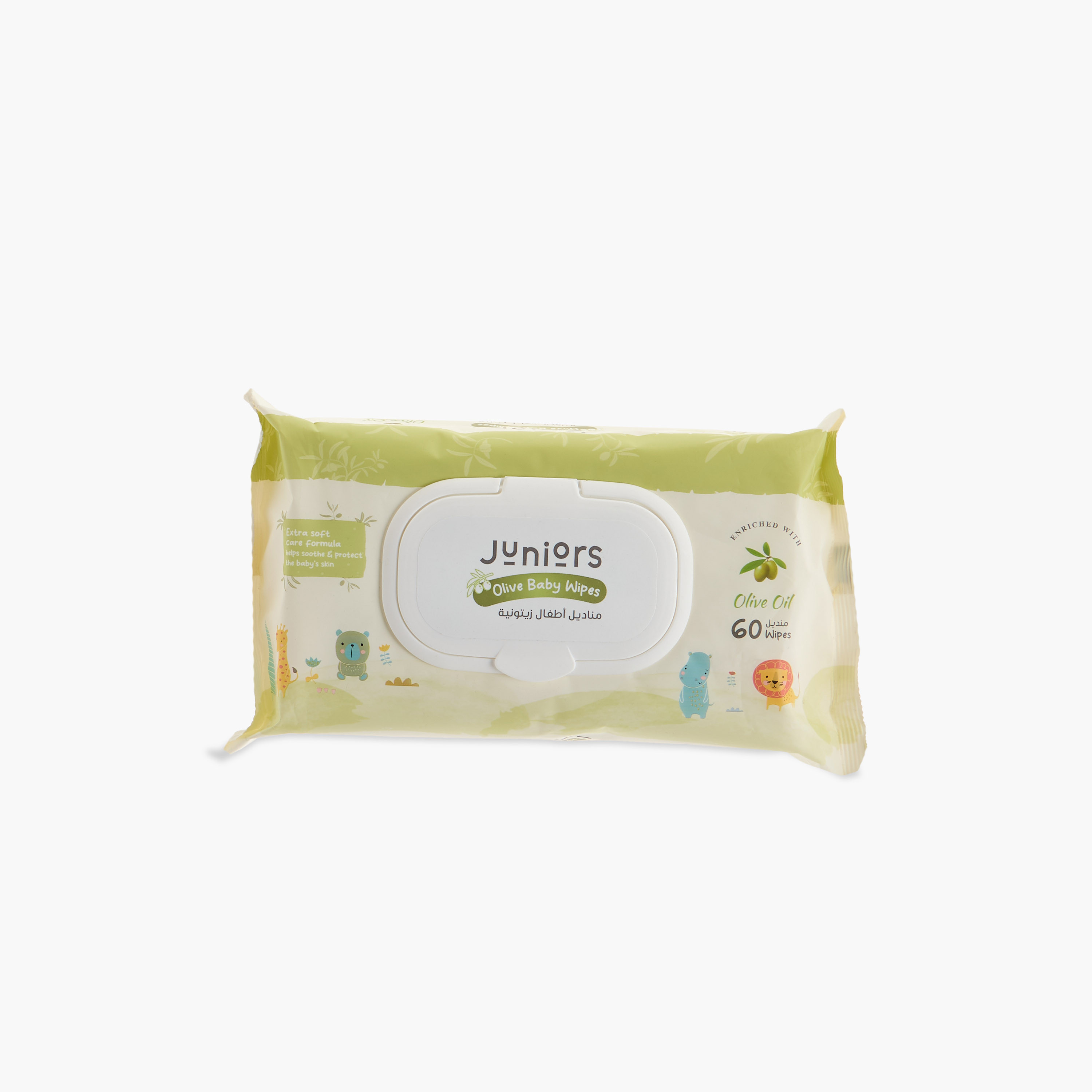Juniors Olive Oil Baby Wipes - 60 Sheets-CP_Promo_Code_Excluded-image-1
