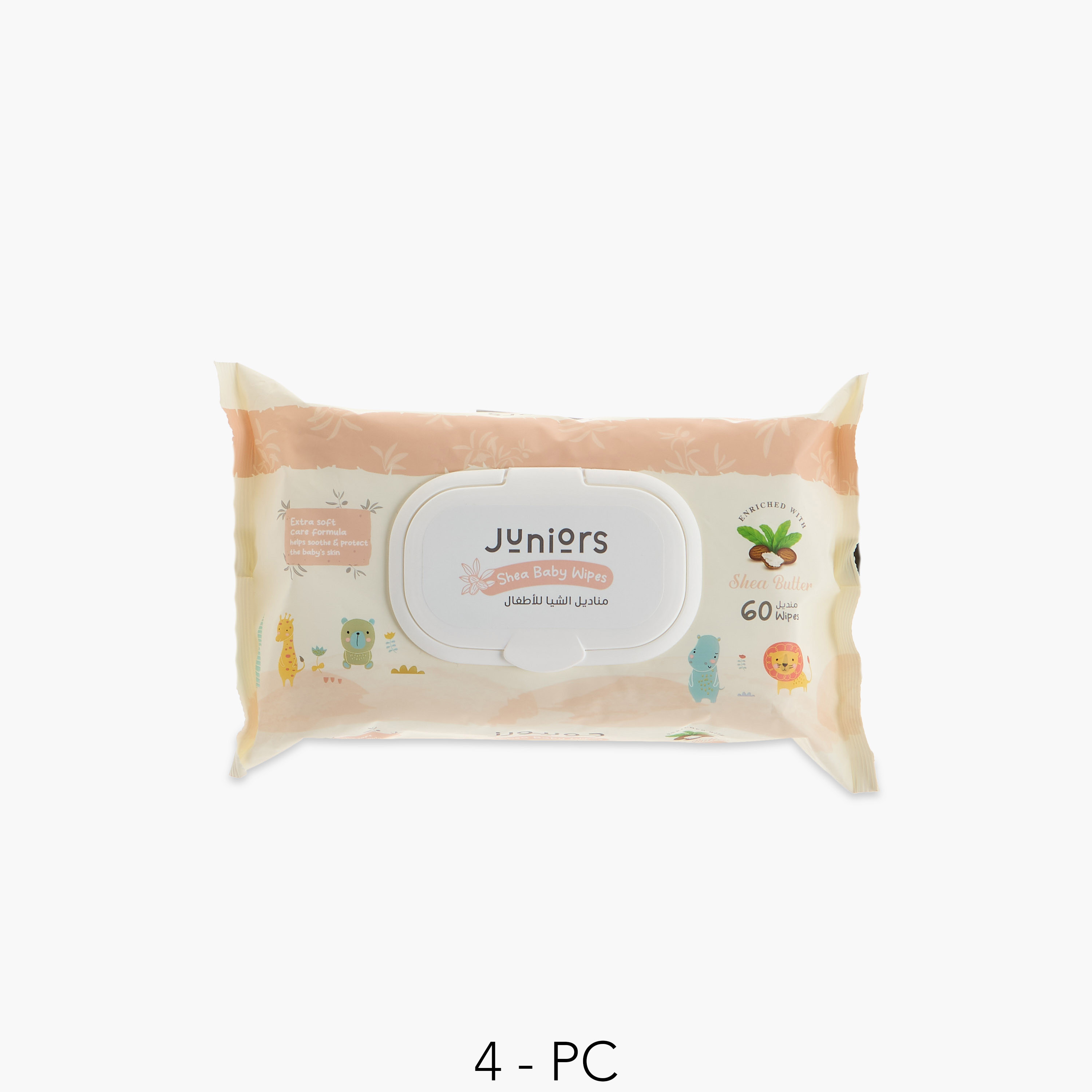 Juniors Shea Baby Wipes - Pack of 4x60 Sheets-CP_Promo_Code_Excluded-image-1