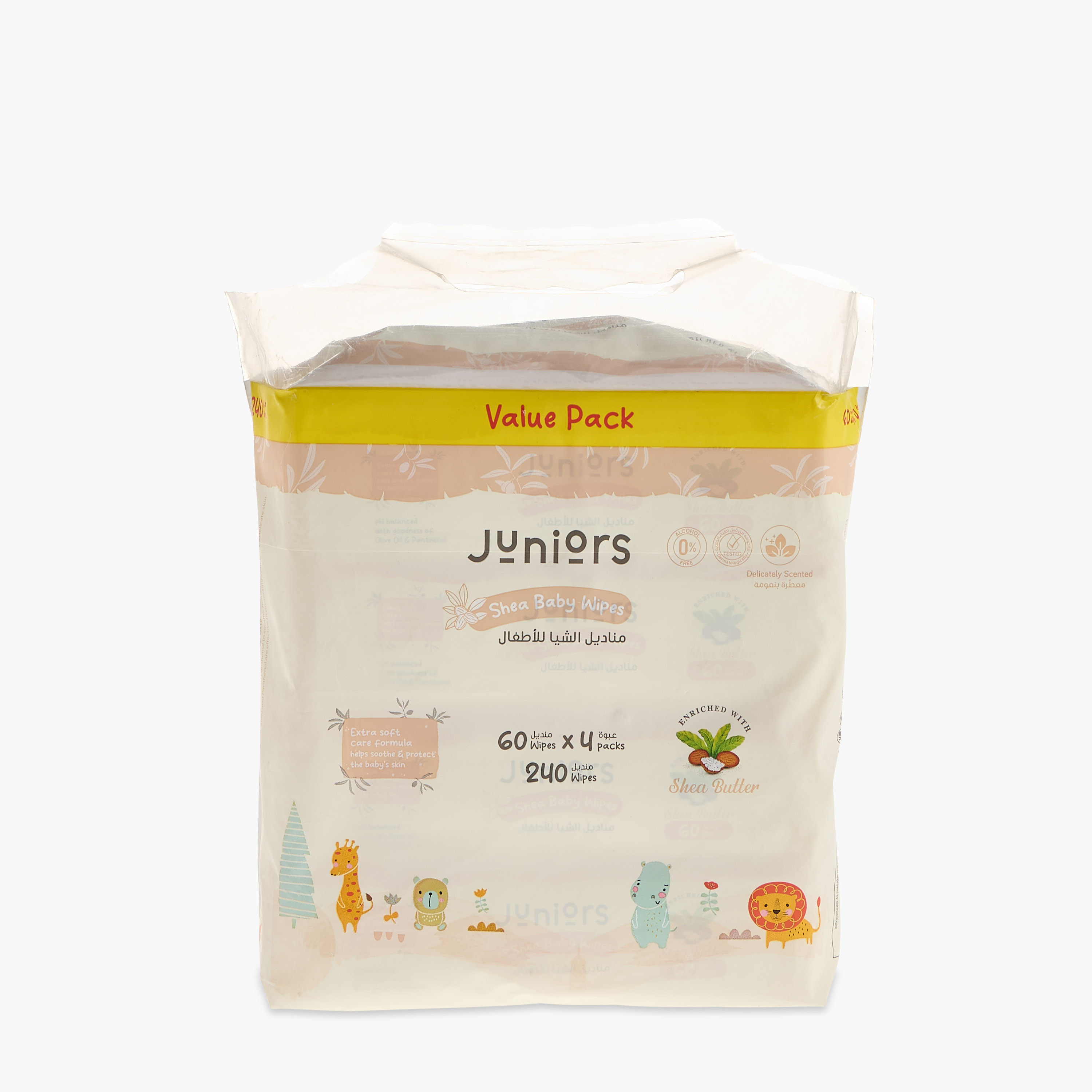 Juniors Shea Baby Wipes - Pack of 4x60 Sheets-CP_Promo_Code_Excluded-image-6