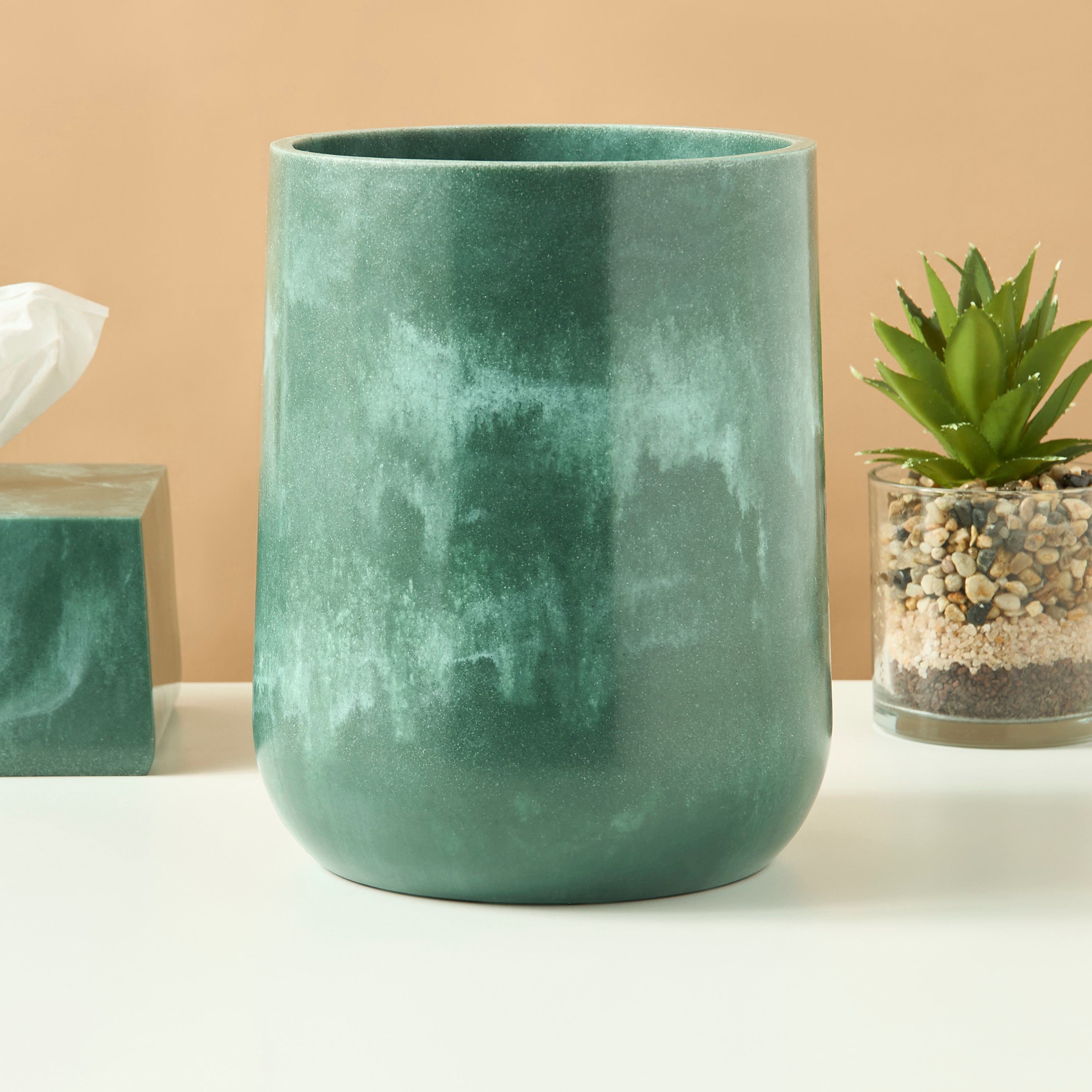 Printed Resin Waste Bin-household-bathandlaundry-bathaccessories-bathaccessorysets-image-1