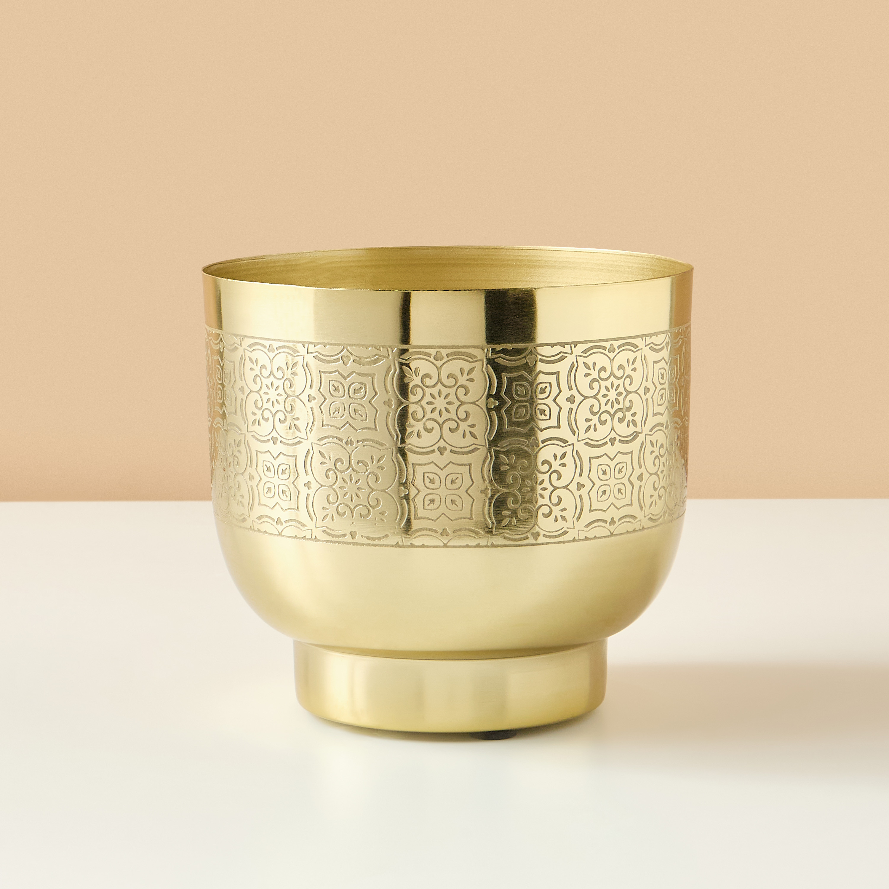 Textured Elevated Round Planter - 15 cms-household-decor-decorativeobjectsandsculptures-image-2
