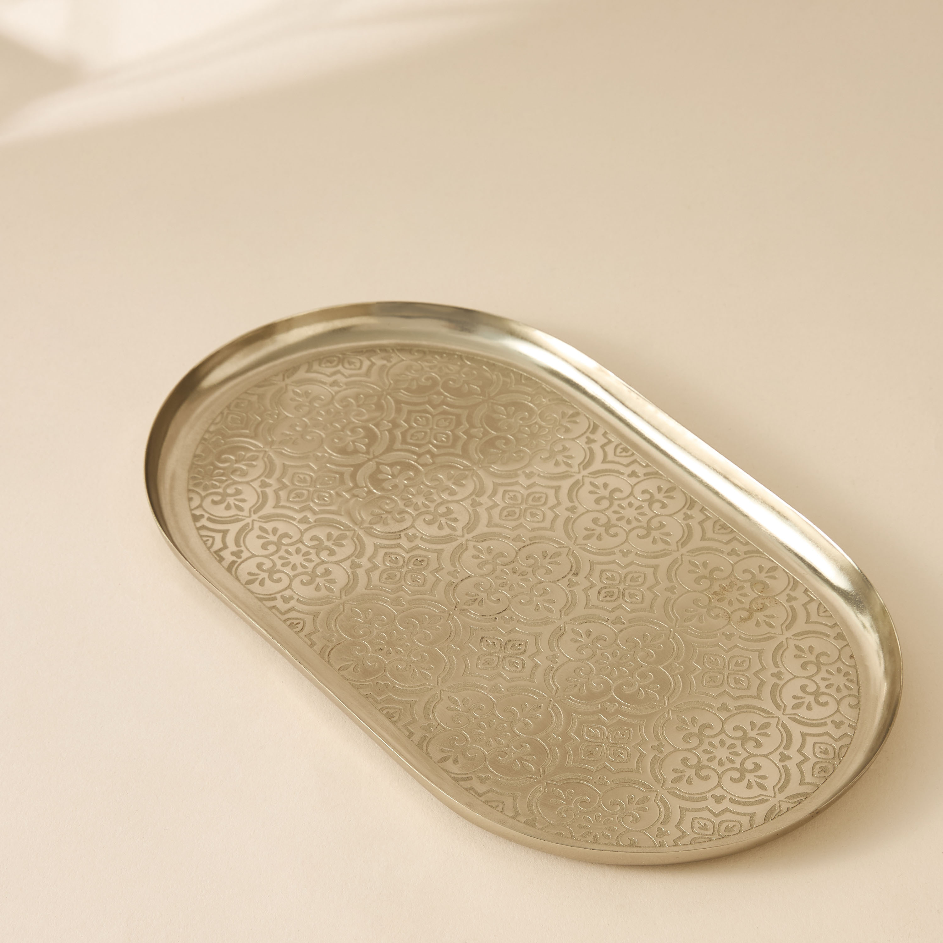 صينية بيضاوية بارزة الملمس بحافة مرتفعة - 25x16 سم-household-dining-serveware-servingtrays-image-2