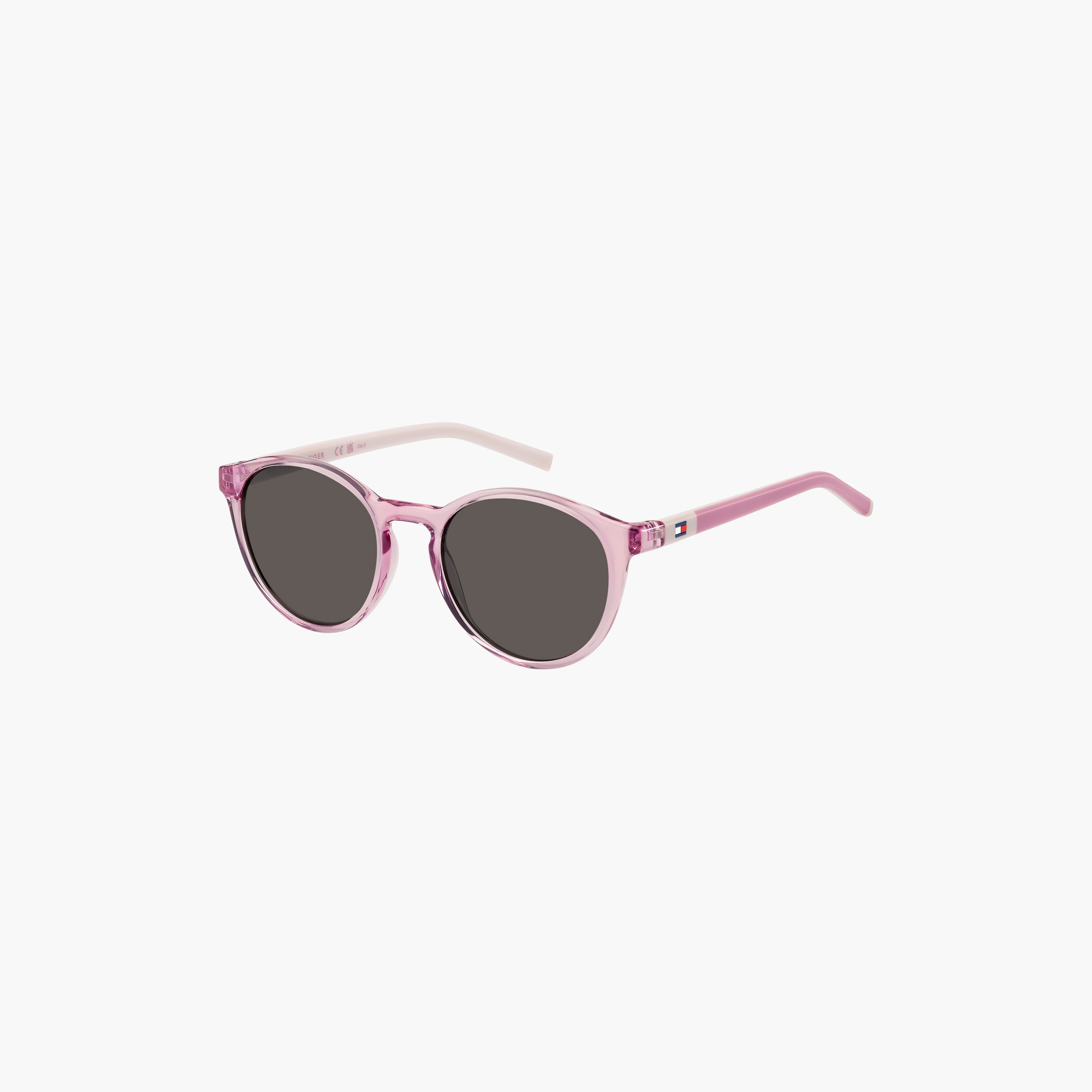 نظارات شمسية مقاس 47 ملم رمادية مستديرة من تومي هيلفيغر | 20714435J47IR-girls-accessories-sunglasses-image-1