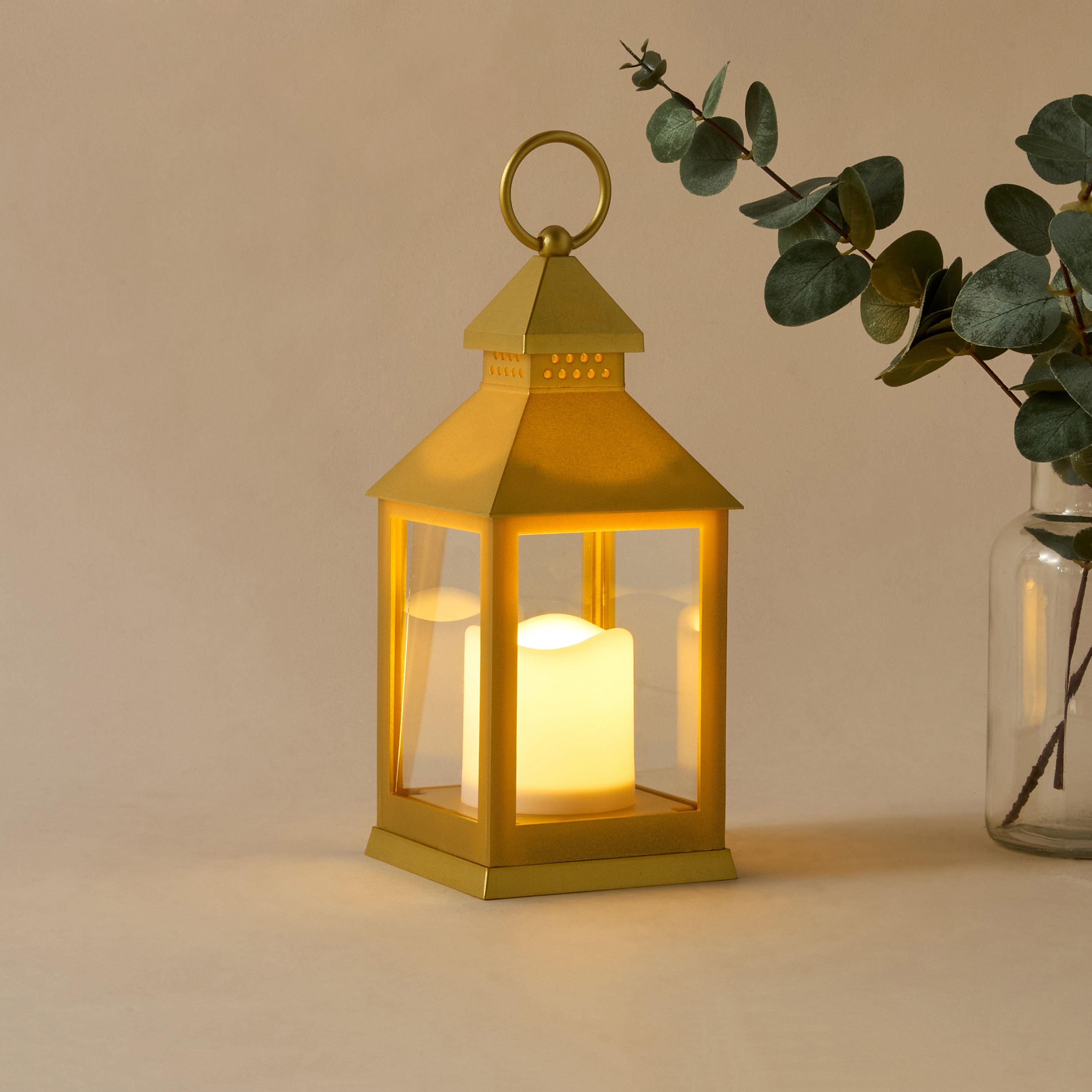 LED Flame Candle with Metal Lantern - 24 cm-household-decor-candleholdersandlanterns-image-2