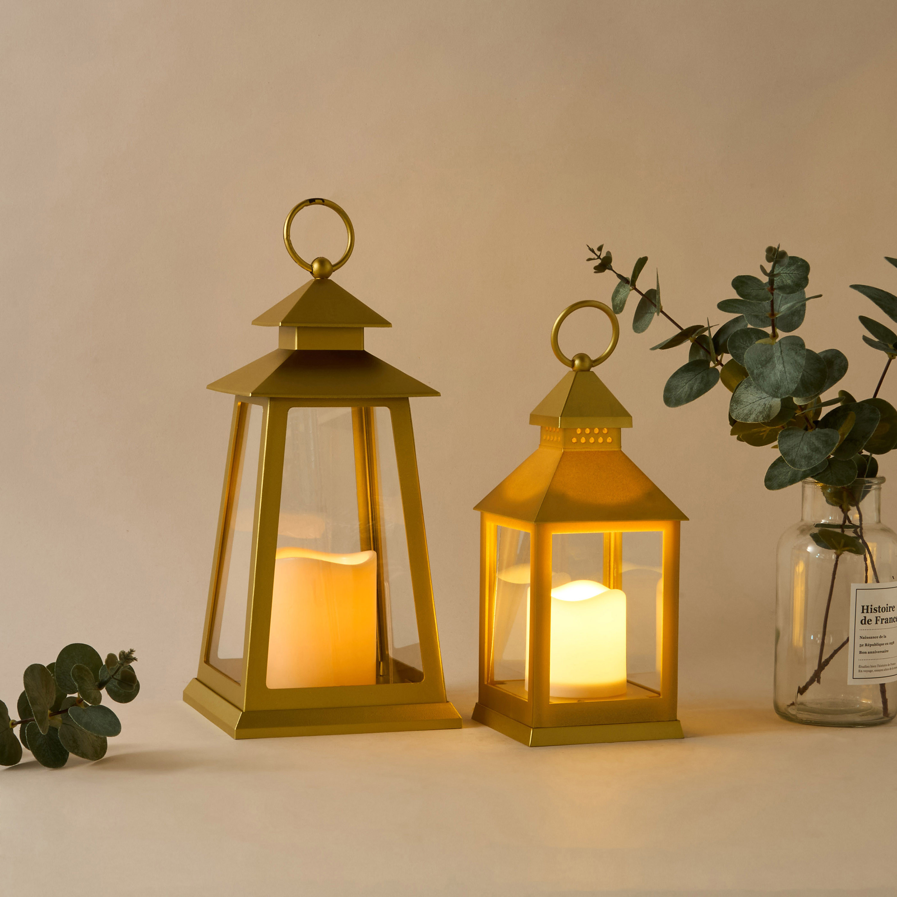 LED Flame Candle with Metal Lantern - 24 cm-household-decor-candleholdersandlanterns-image-5