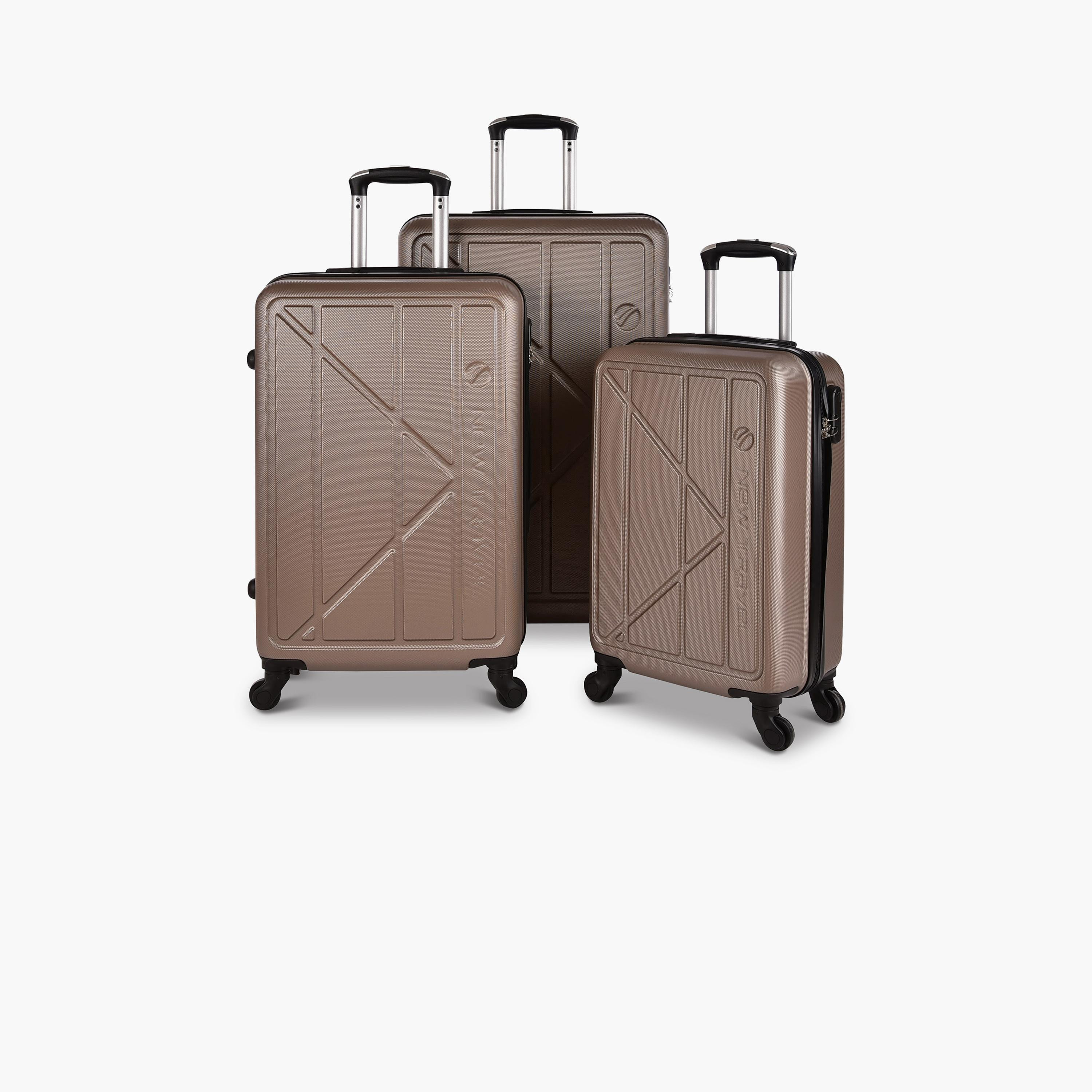 New Travel Set of 3 ABS Hardcase 4-Wheeler Spinner Trolley Bag with Combination Lock | BR909/3P-travel-luggagesandbags-luggage-image-1