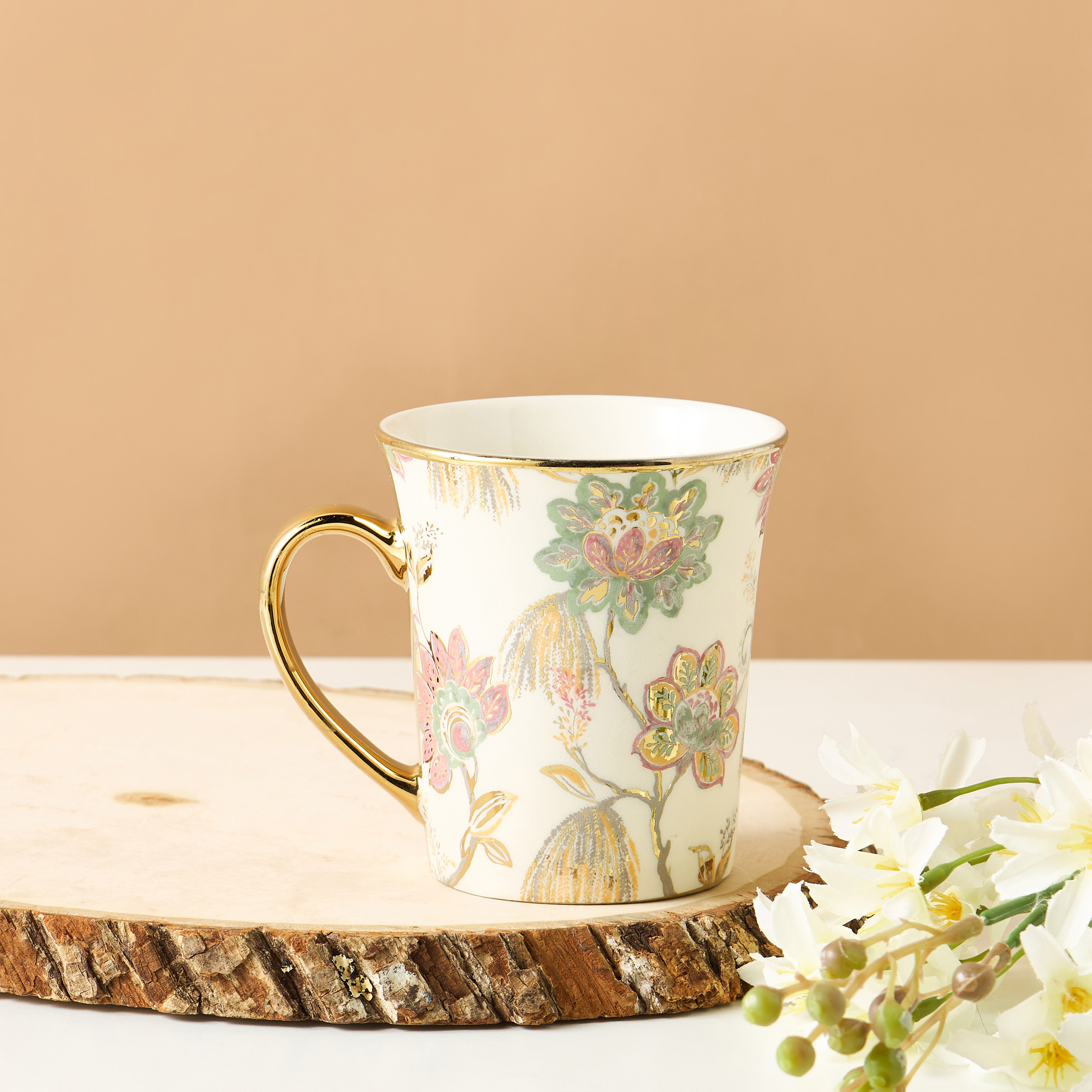 طقم فناجين قهوة سيراميك 6 قطع بطبعات فراشة-household-dining-teaandcoffee-teaandcoffeesets-image-1